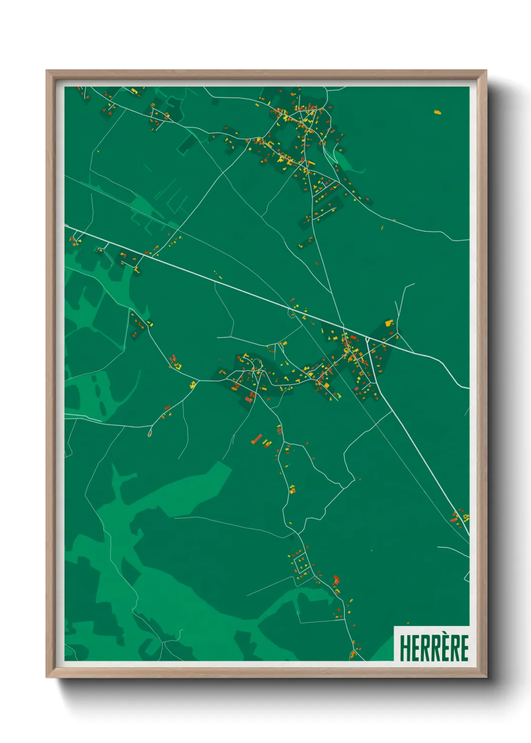 Une affiche de carte sur Herrère