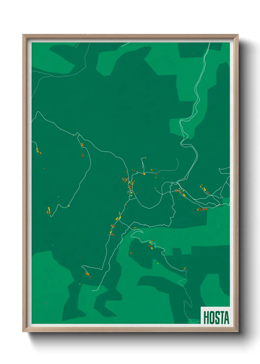 Une affiche de carte sur Hosta