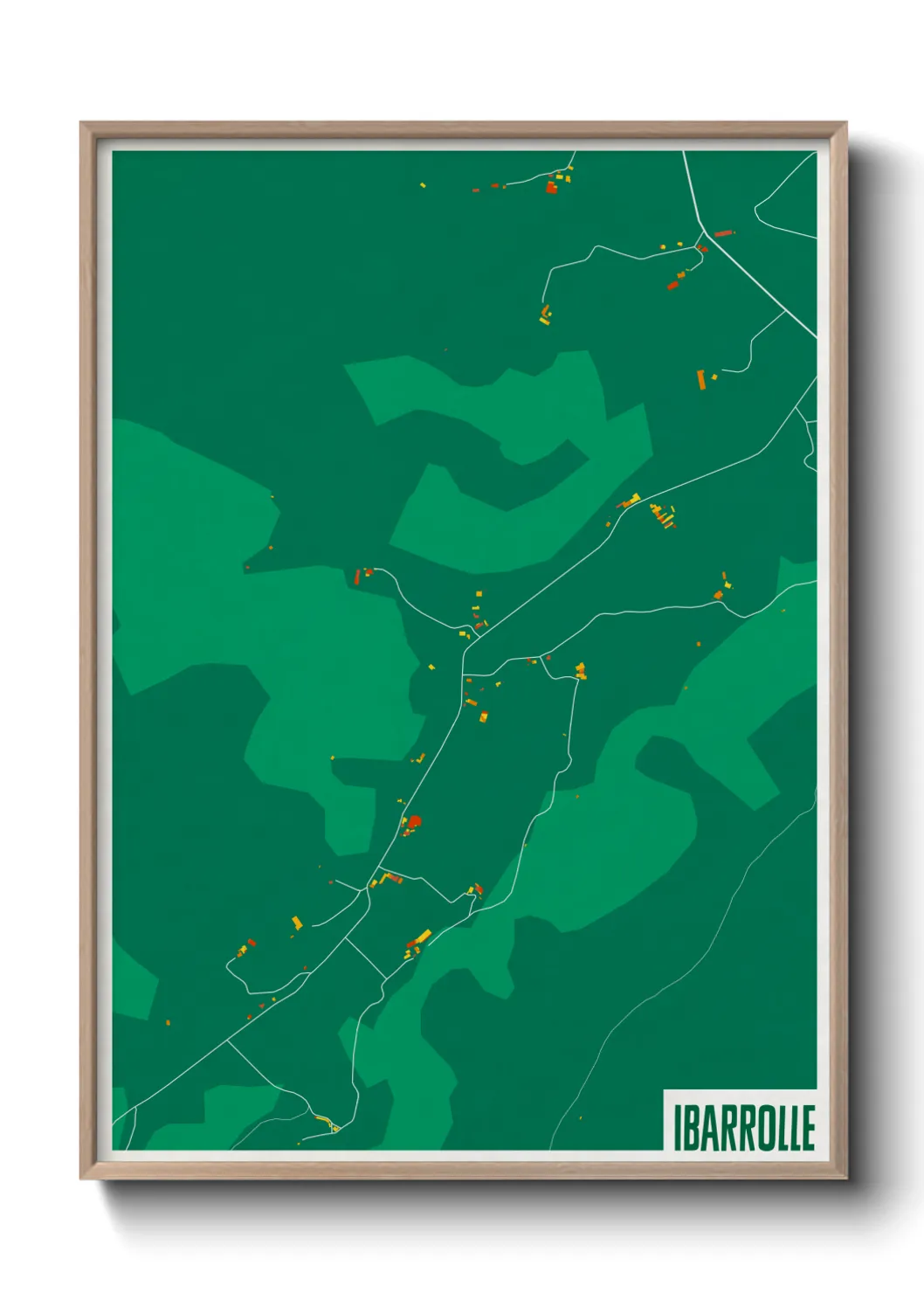 Une affiche de carte sur Ibarrolle