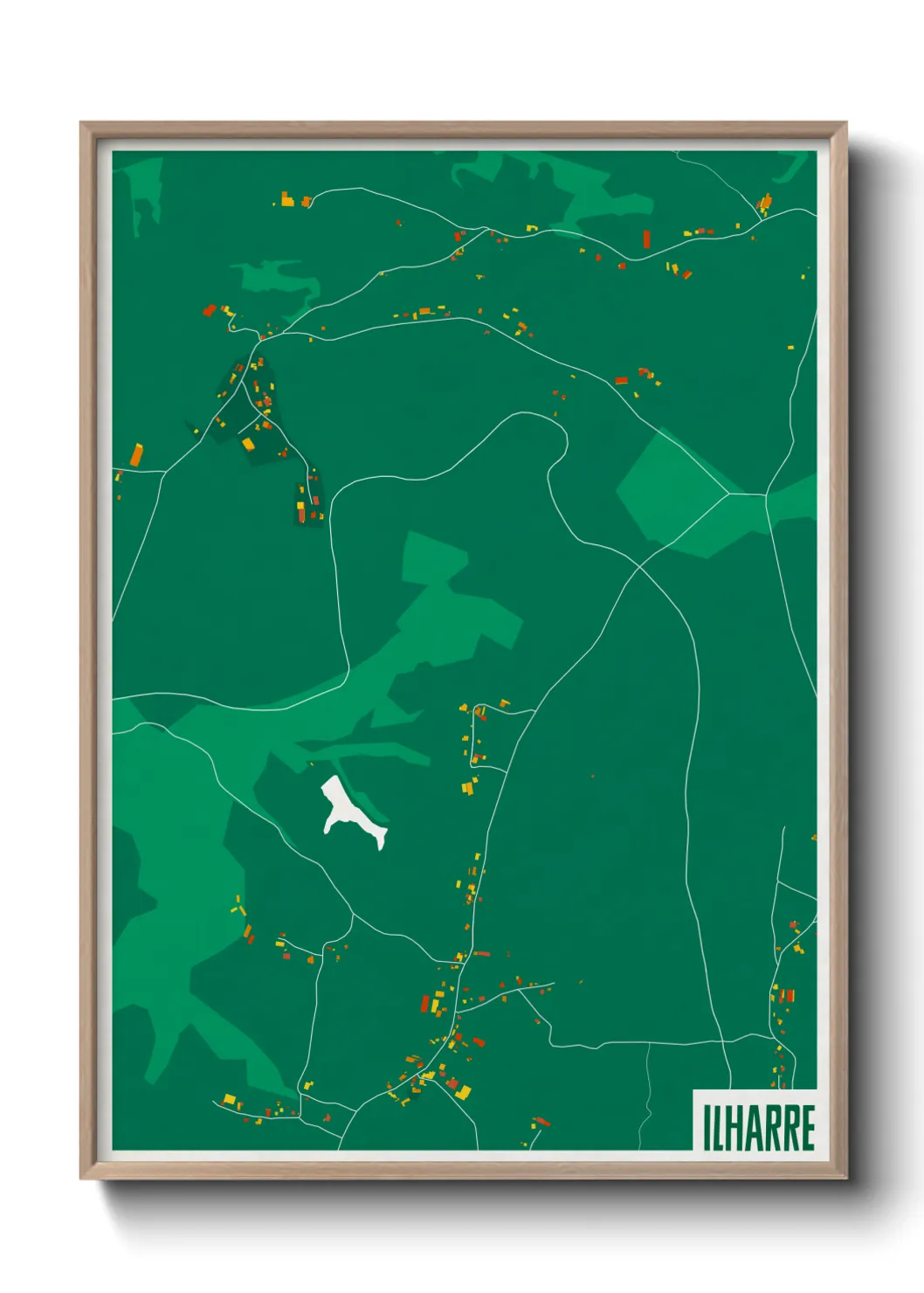 Une affiche de carte sur Ilharre