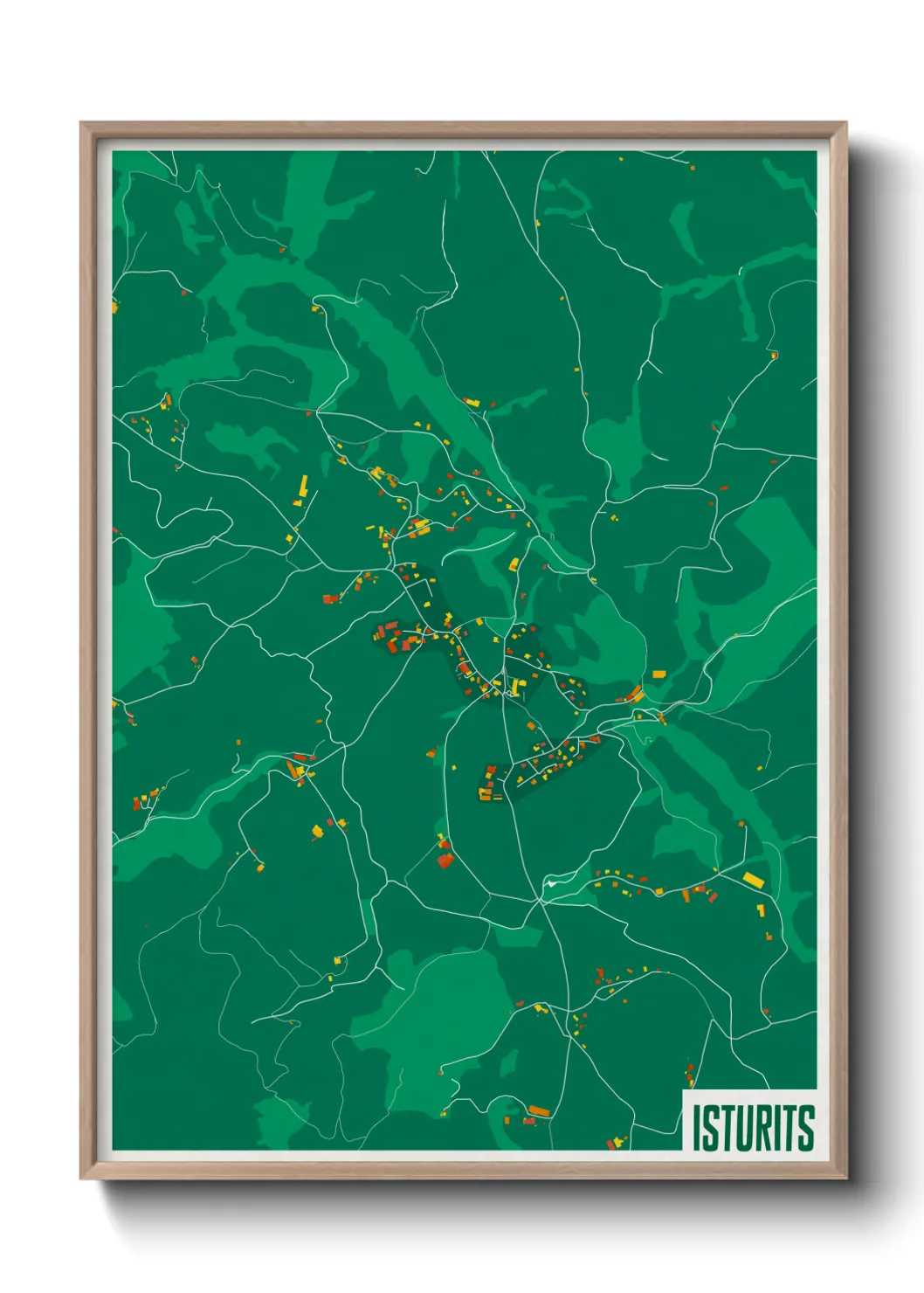Une affiche de carte sur Isturits