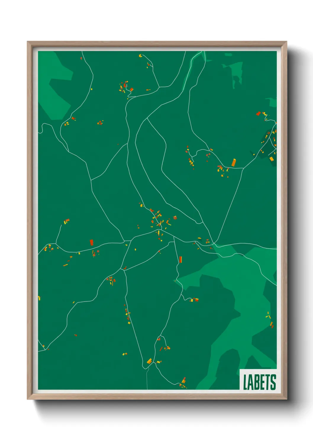 Une affiche de carte sur Labets