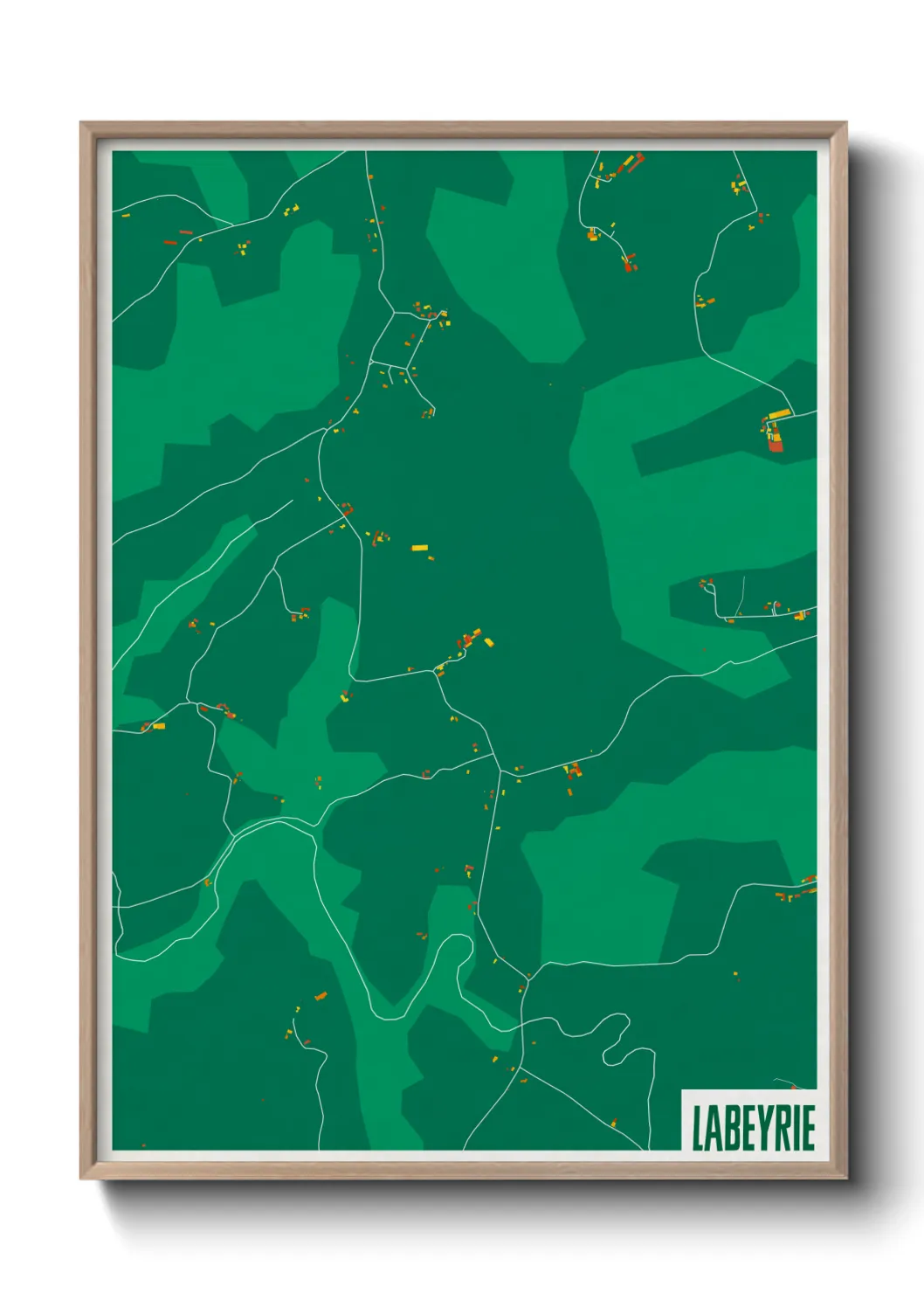 Une affiche de carte sur Labeyrie