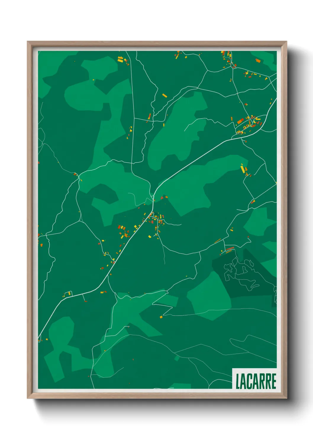 Une affiche de carte sur Lacarre