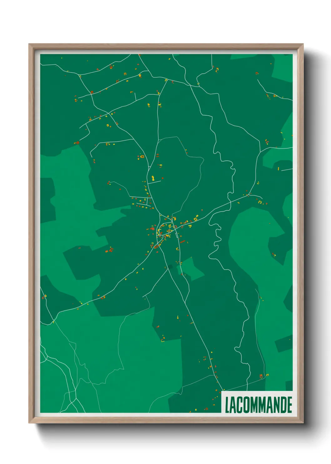 Une affiche de carte sur Lacommande