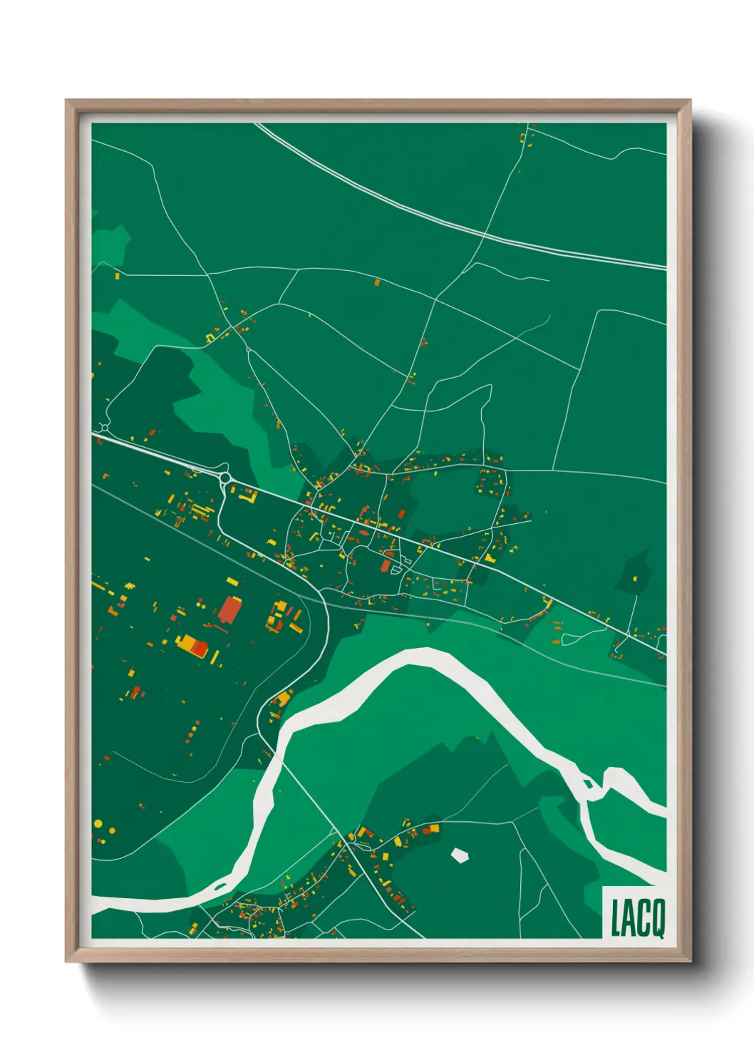 Une affiche de carte sur Lacq