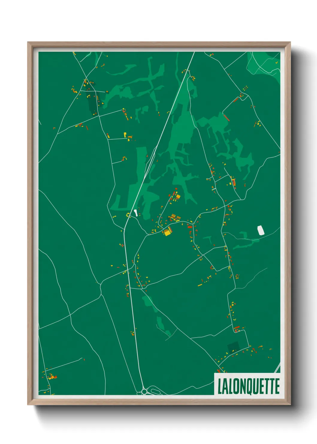 Une affiche de carte sur Lalonquette