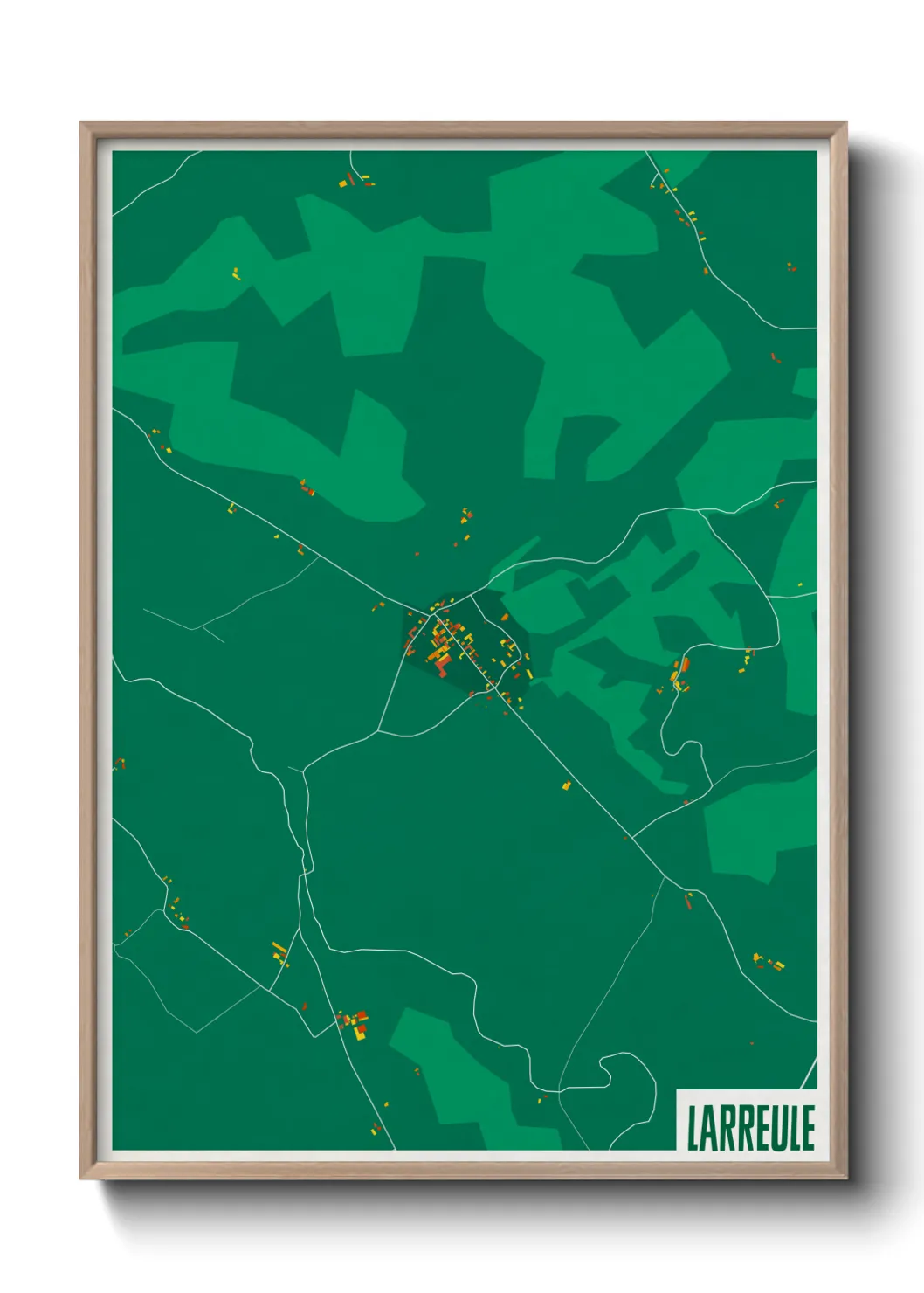 Une affiche de carte sur Larreule