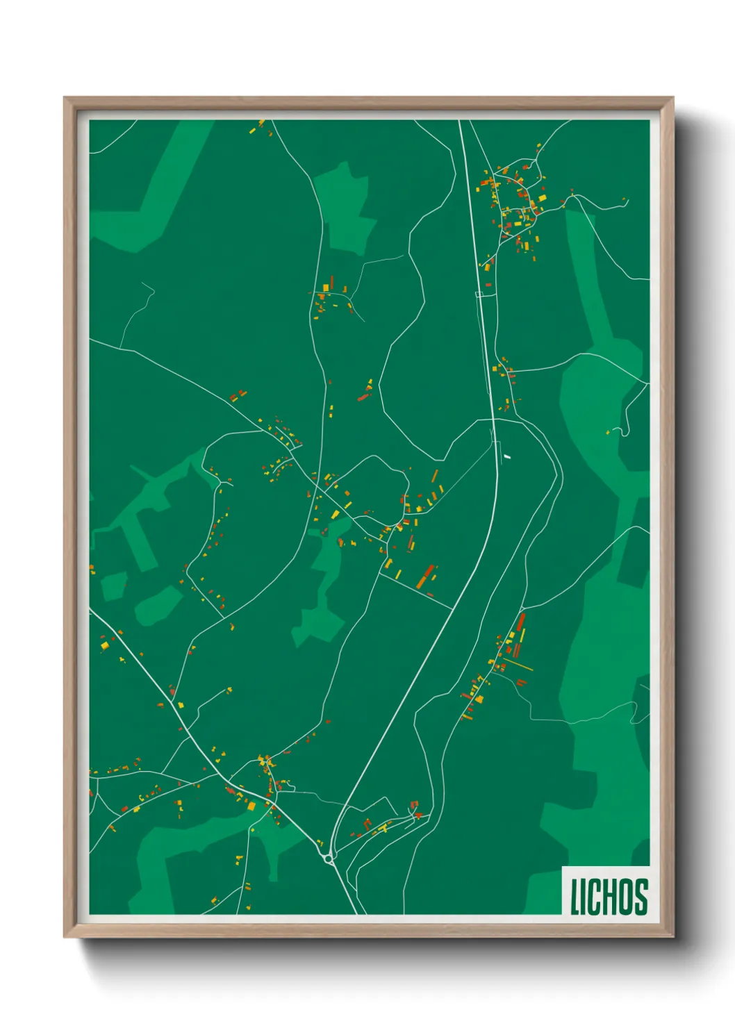 Une affiche de carte sur Lichos