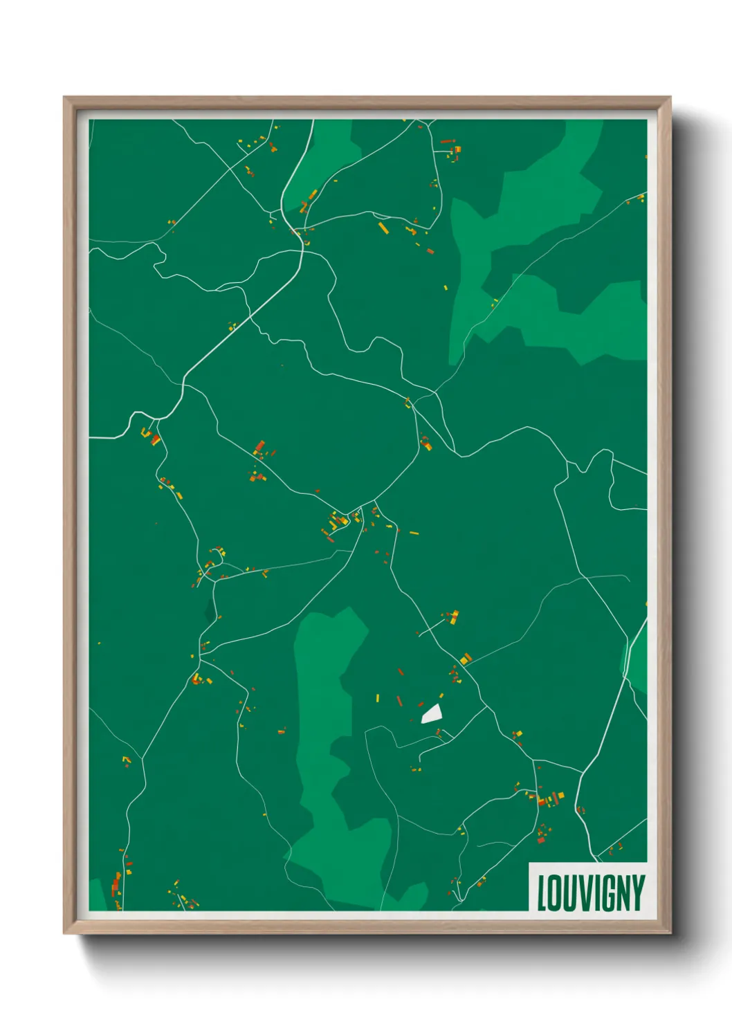 Une affiche de carte sur Louvigny