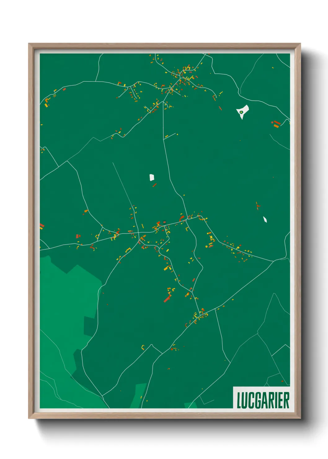 Une affiche de carte sur Lucgarier