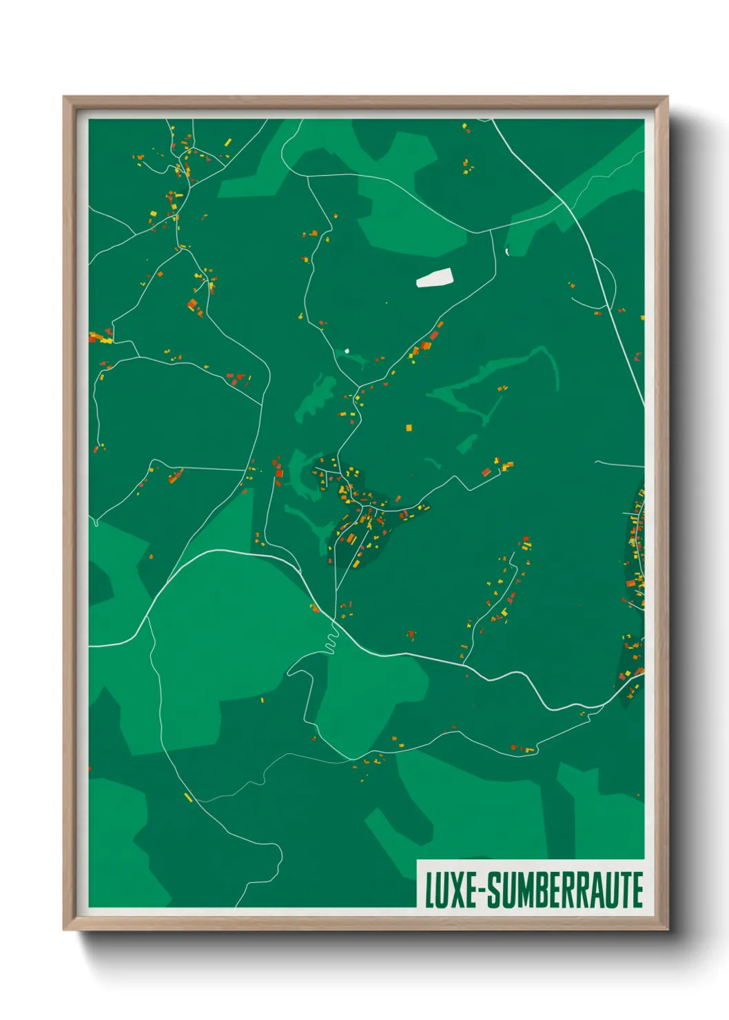 Une affiche de carte sur Luxe-Sumberraute