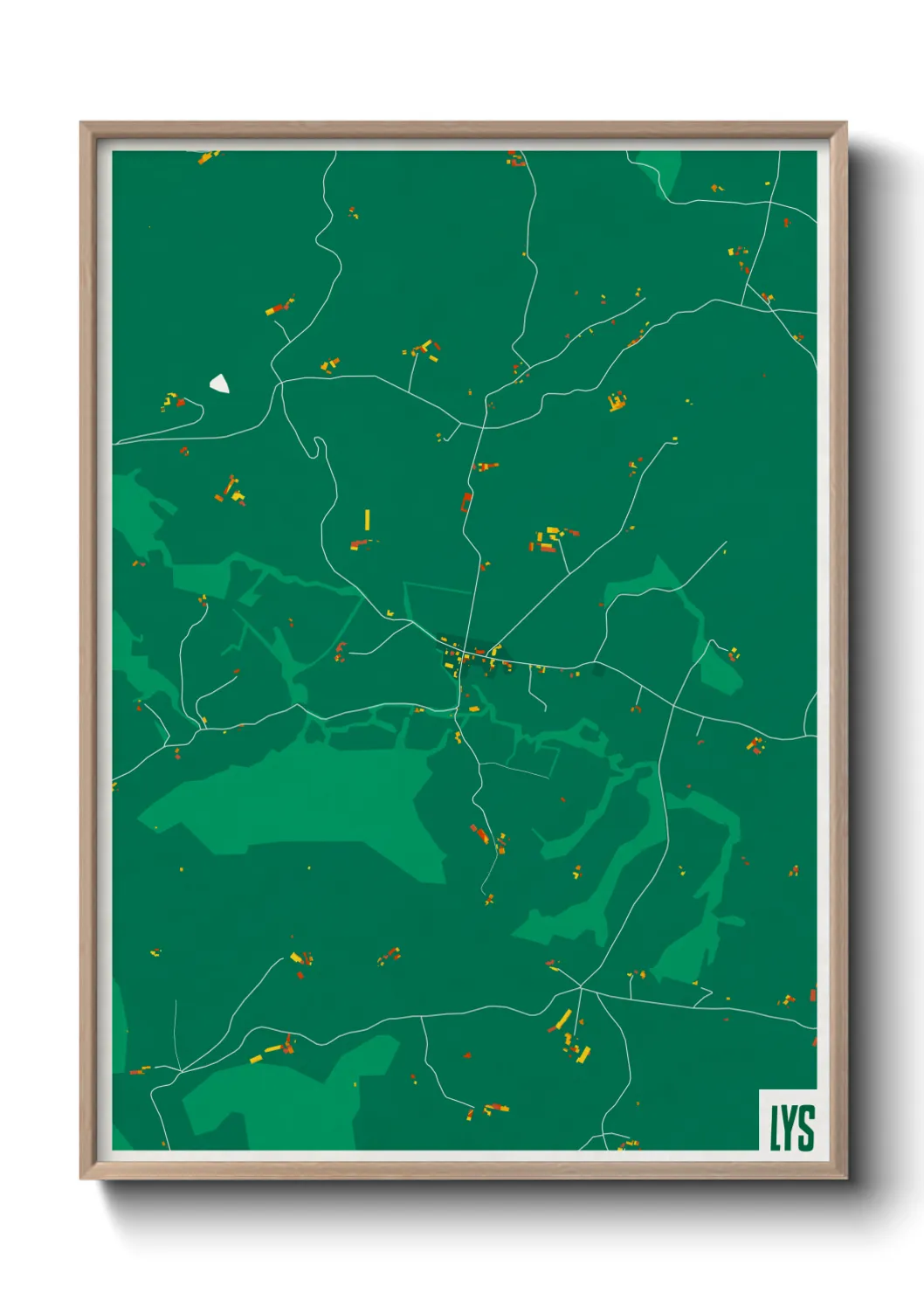 Une affiche de carte sur Lys