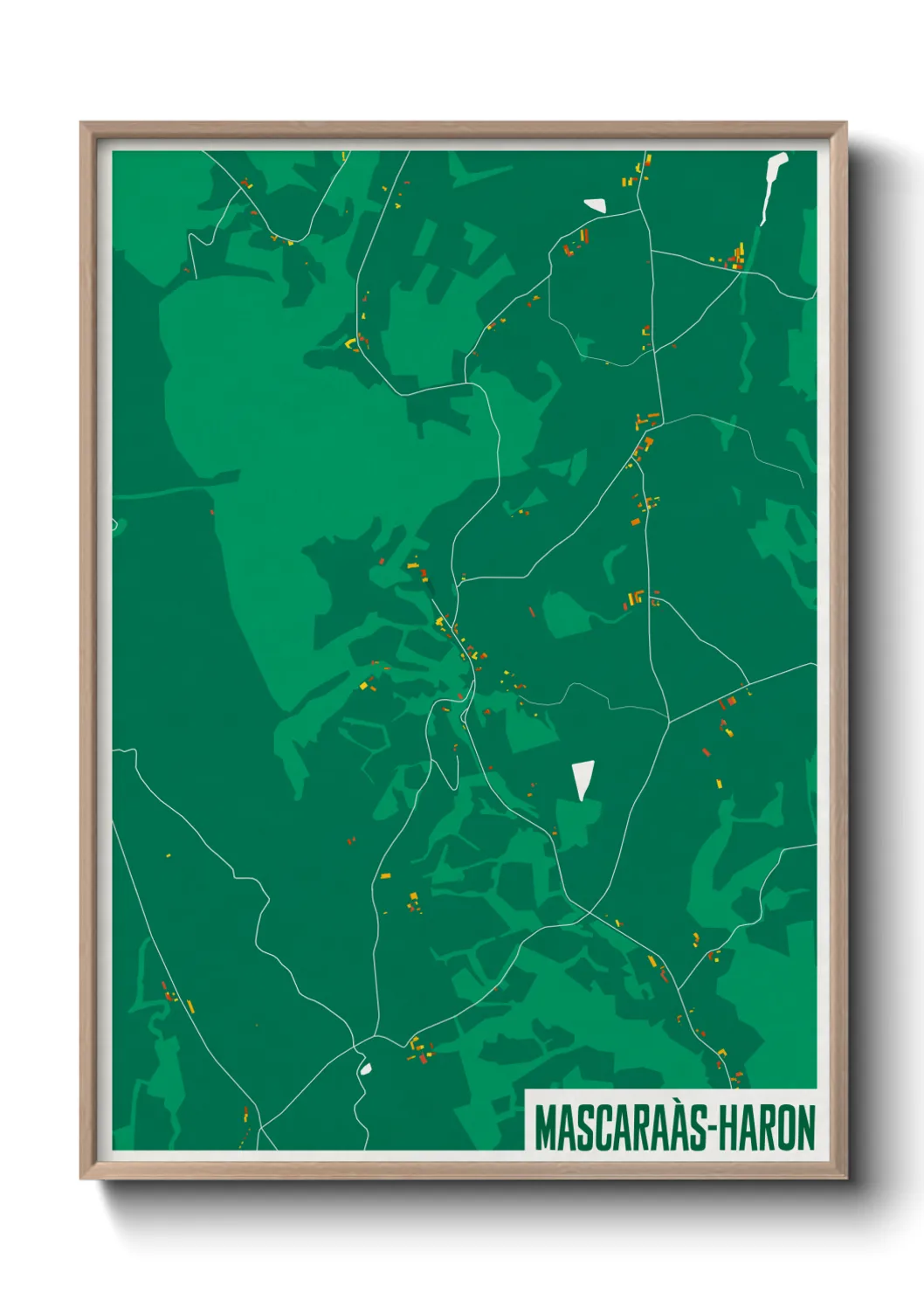 Une affiche de carte sur Mascaraàs-Haron