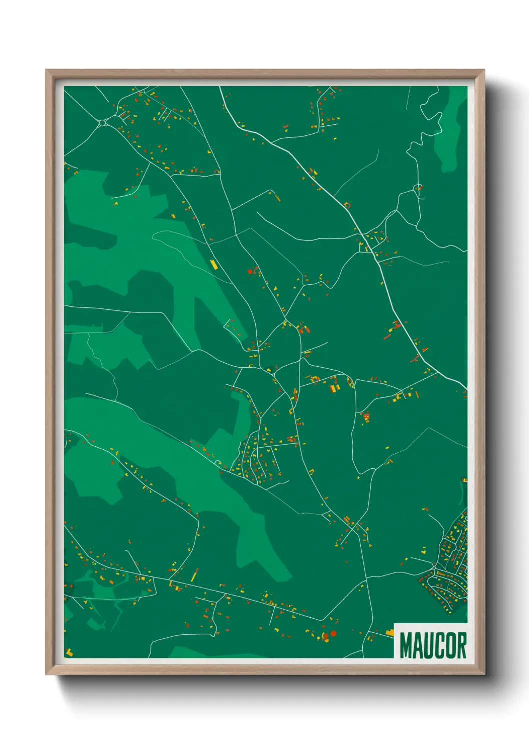Une affiche de carte sur Maucor