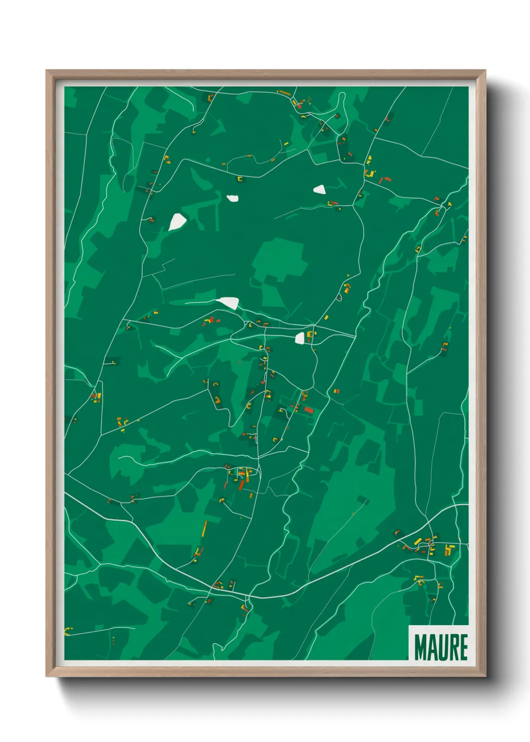 Une affiche de carte sur Maure