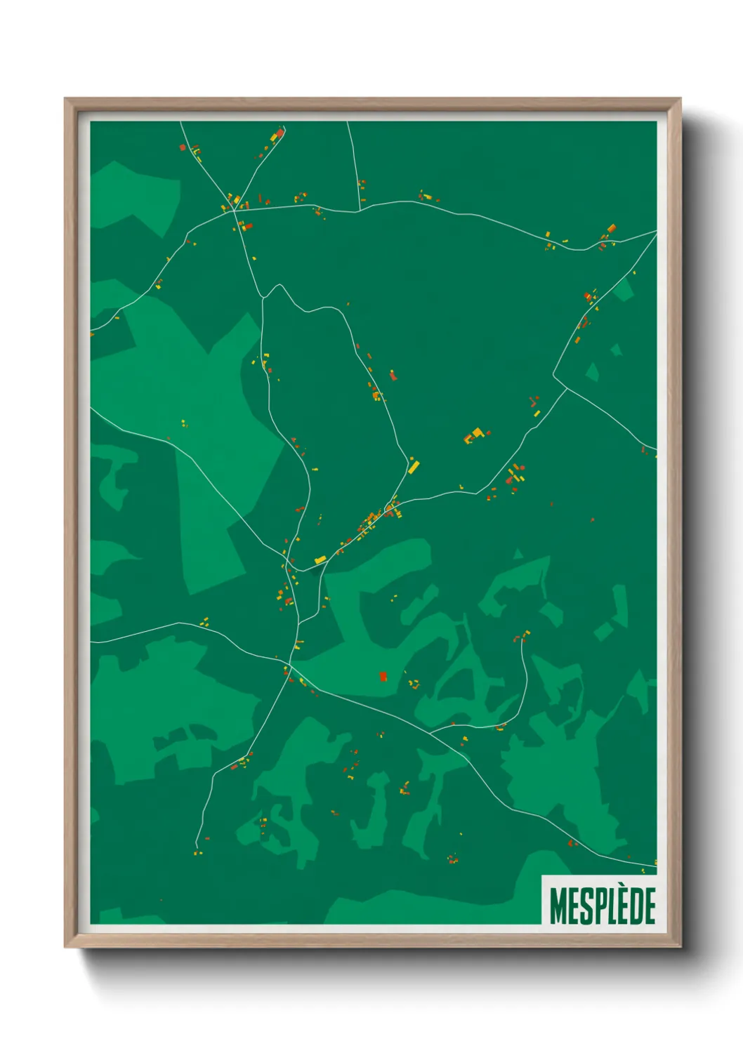 Une affiche de carte sur Mesplède