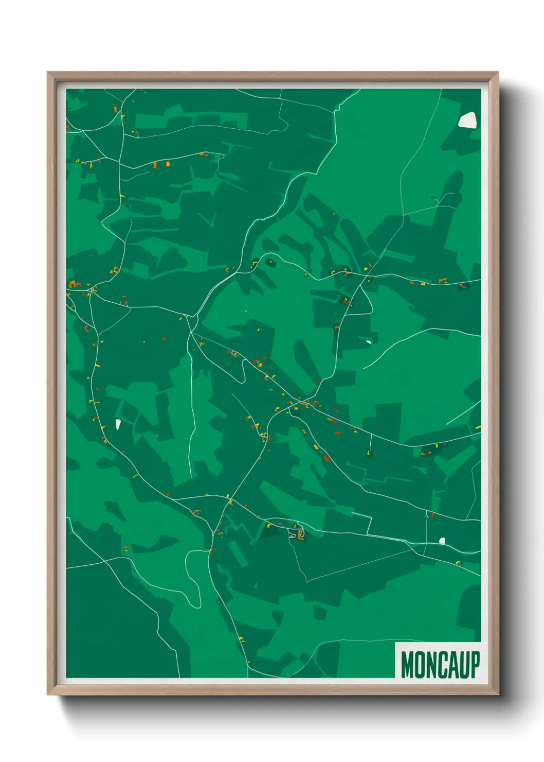 Une affiche de carte sur Moncaup