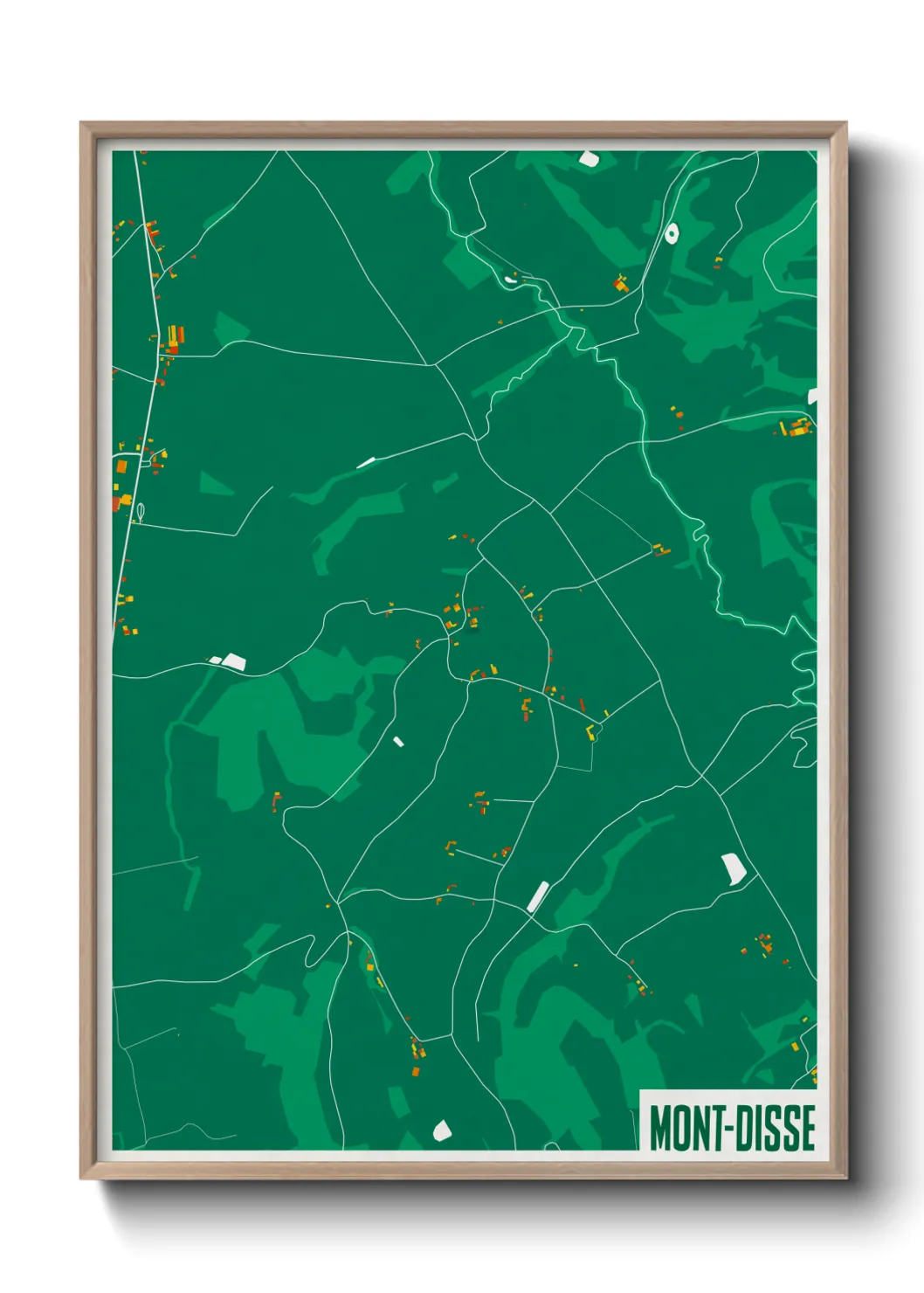 Une affiche de carte sur Mont-Disse