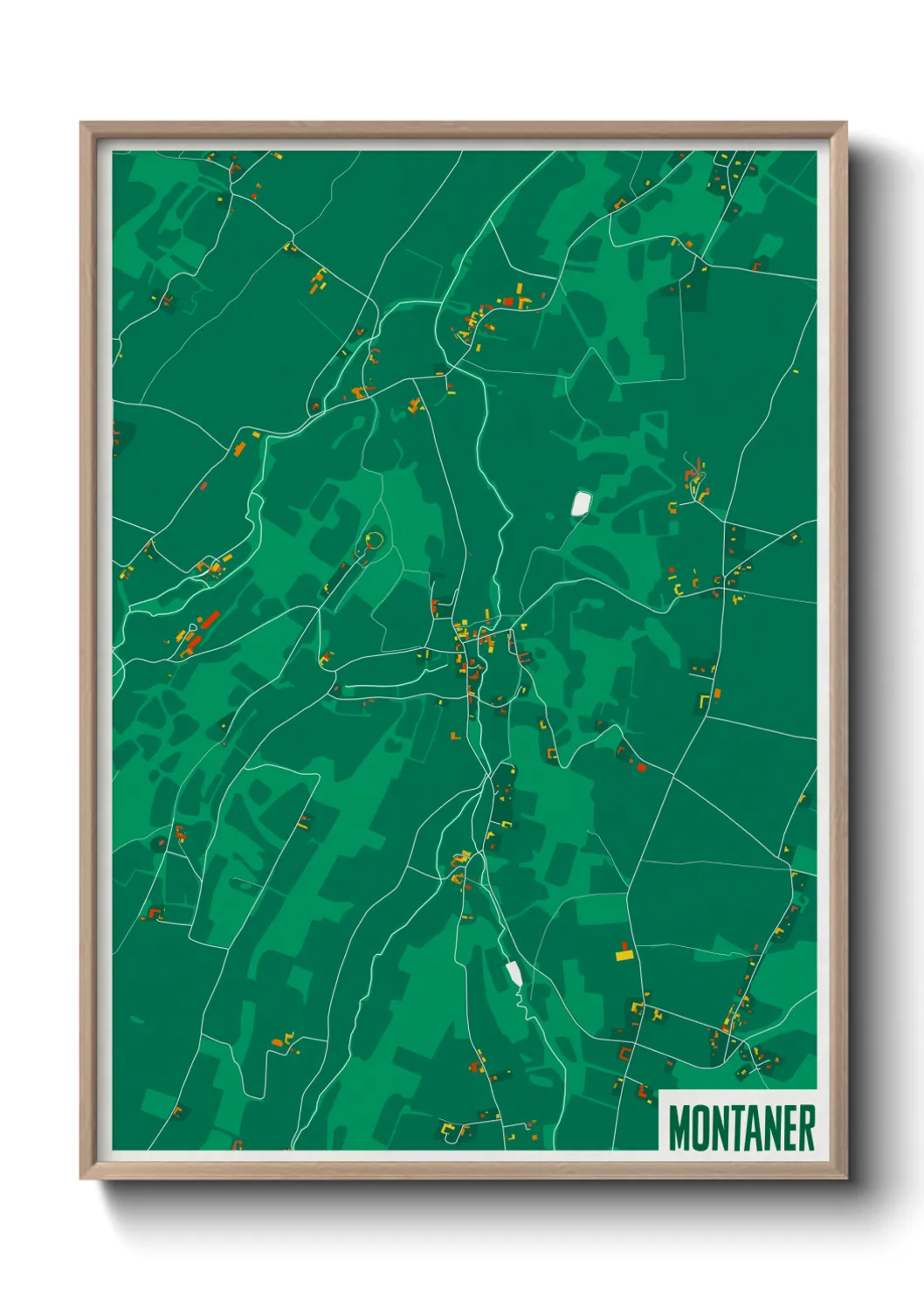Une affiche de carte sur Montaner