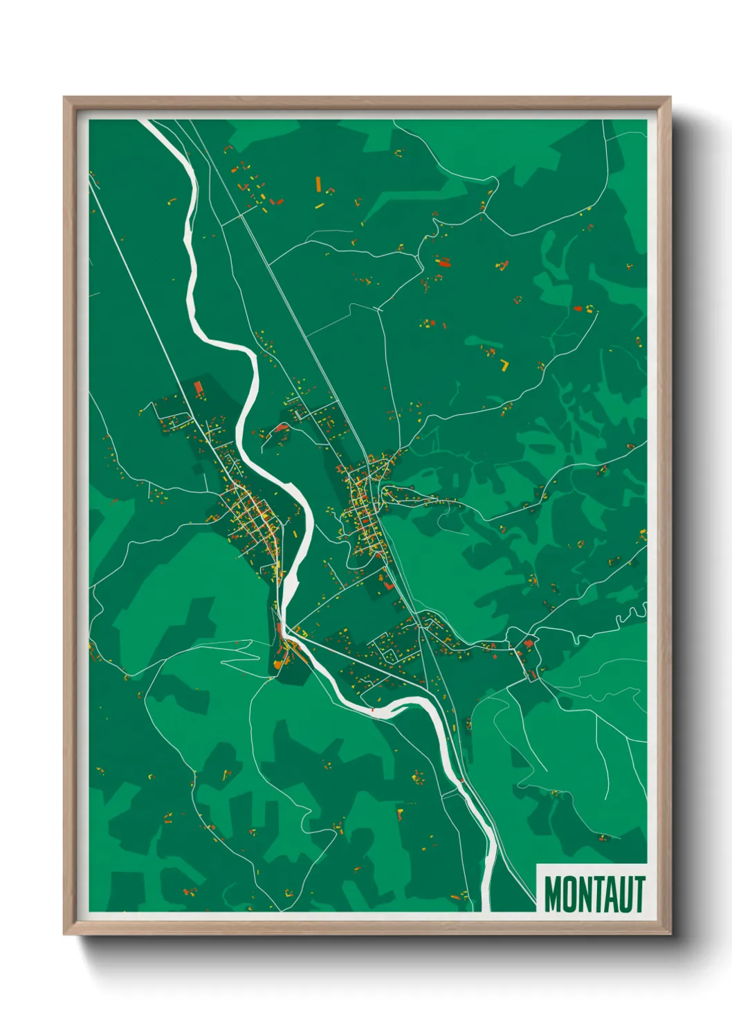 Une affiche de carte sur Montaut