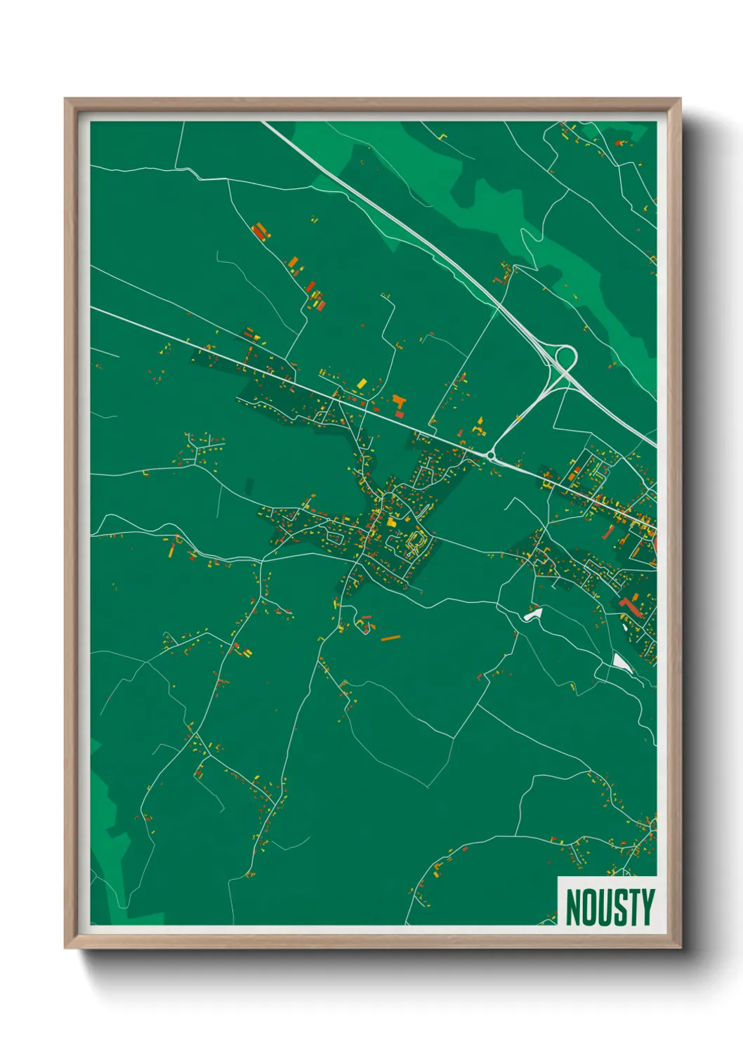 Une affiche de carte sur Nousty
