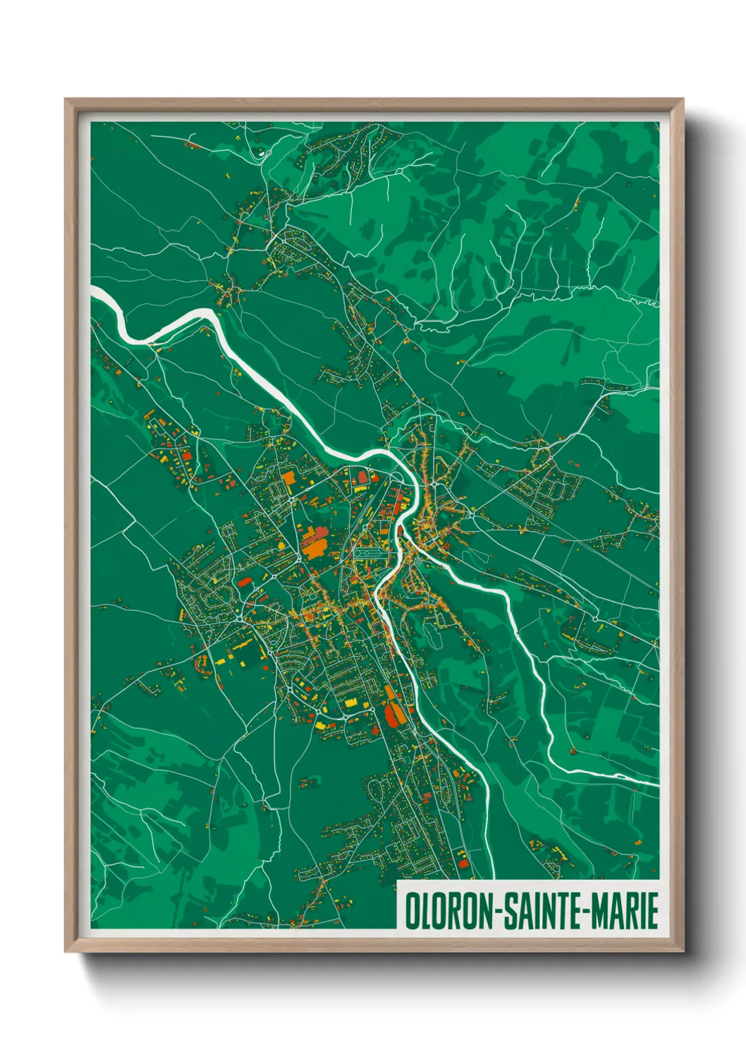Un poster carteOloron-Sainte-Marie