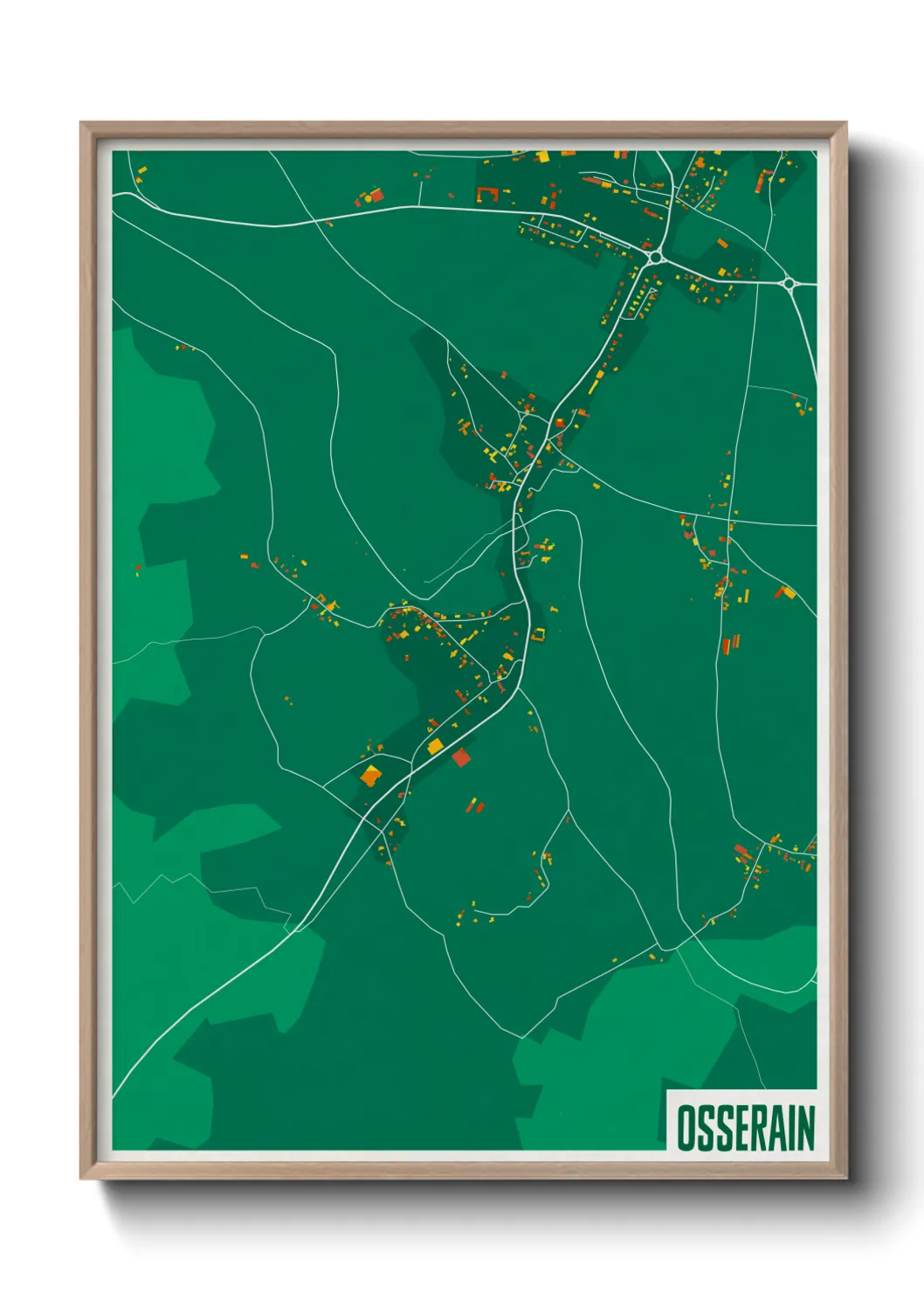 Une affiche de carte sur Osserain