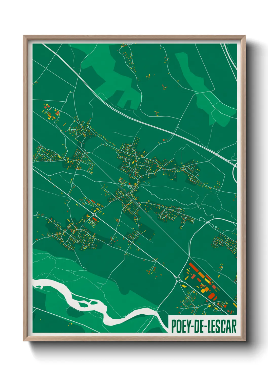 Un poster cartePoey-de-Lescar