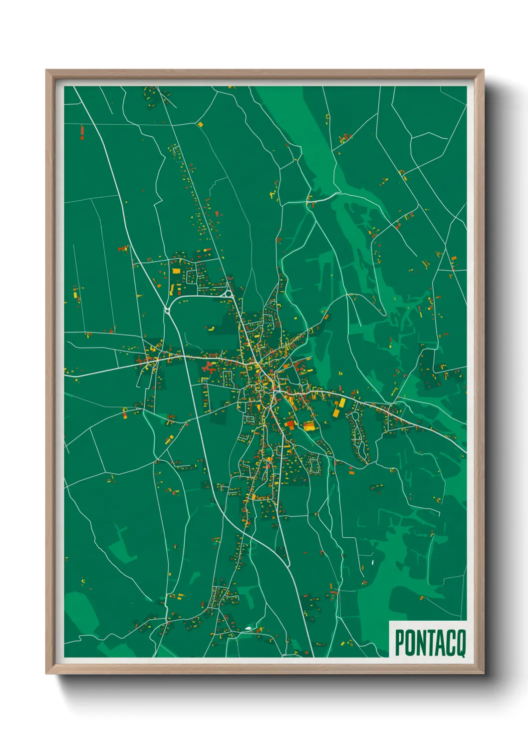 Une affiche de carte sur Pontacq