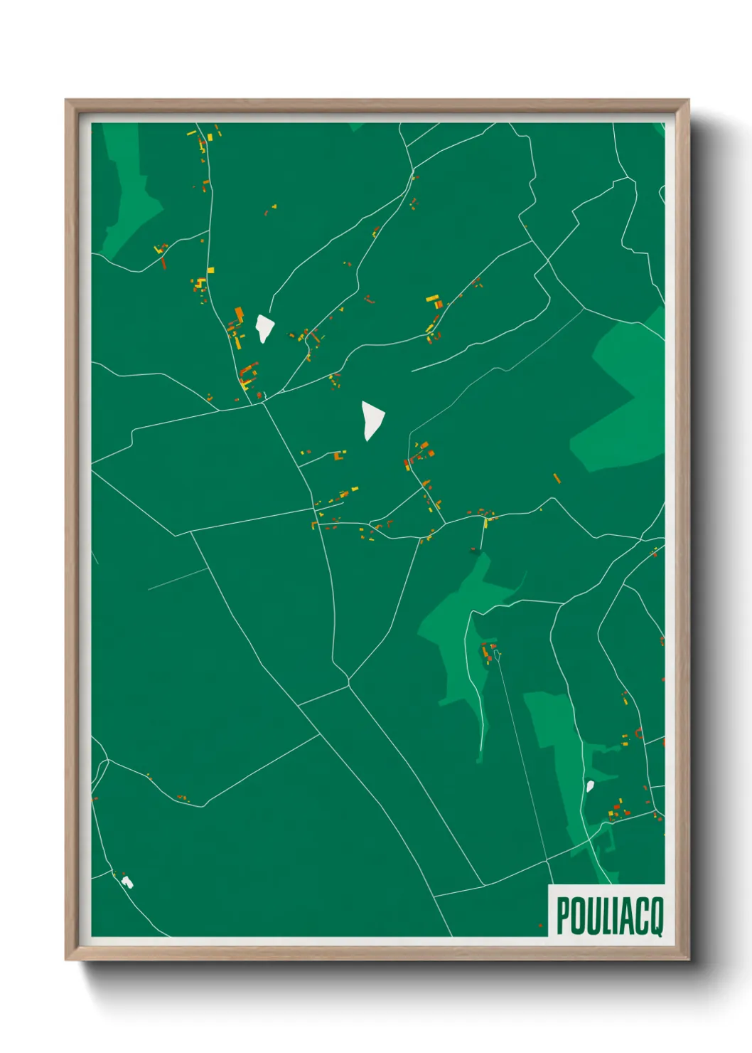 Une affiche de carte sur Pouliacq