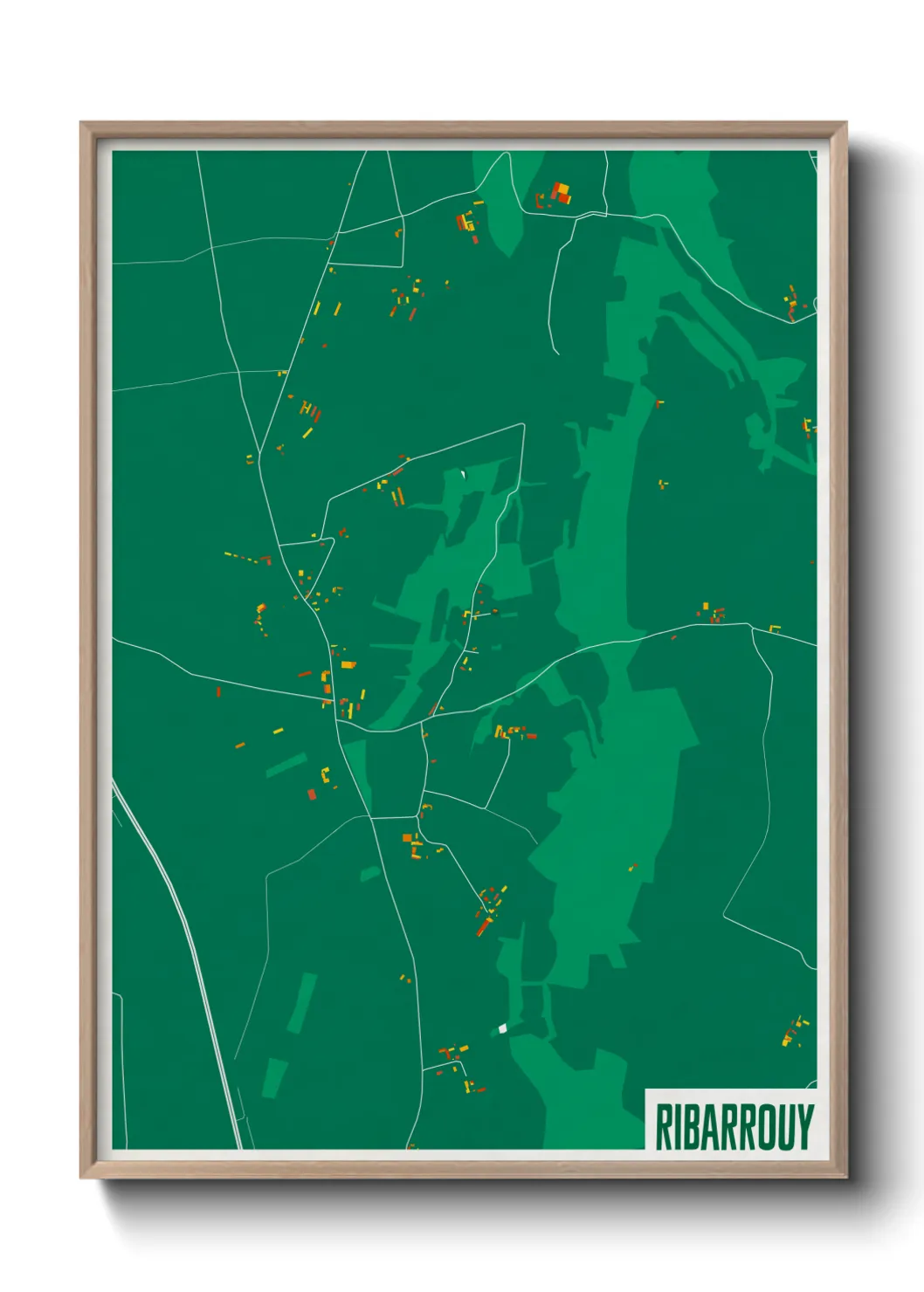 Une affiche de carte sur Ribarrouy