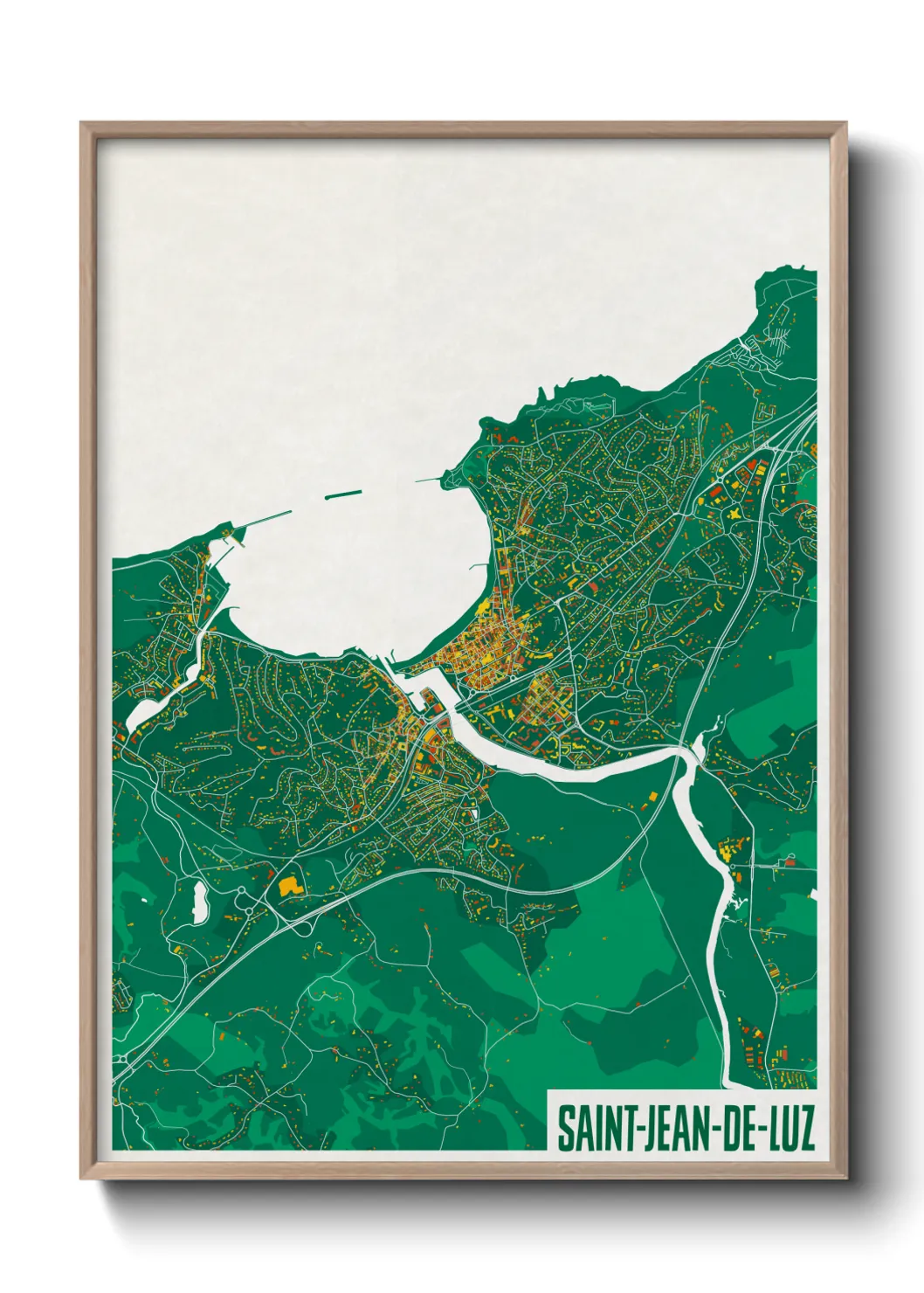 Une affiche de carte sur Saint-Jean-de-Luz