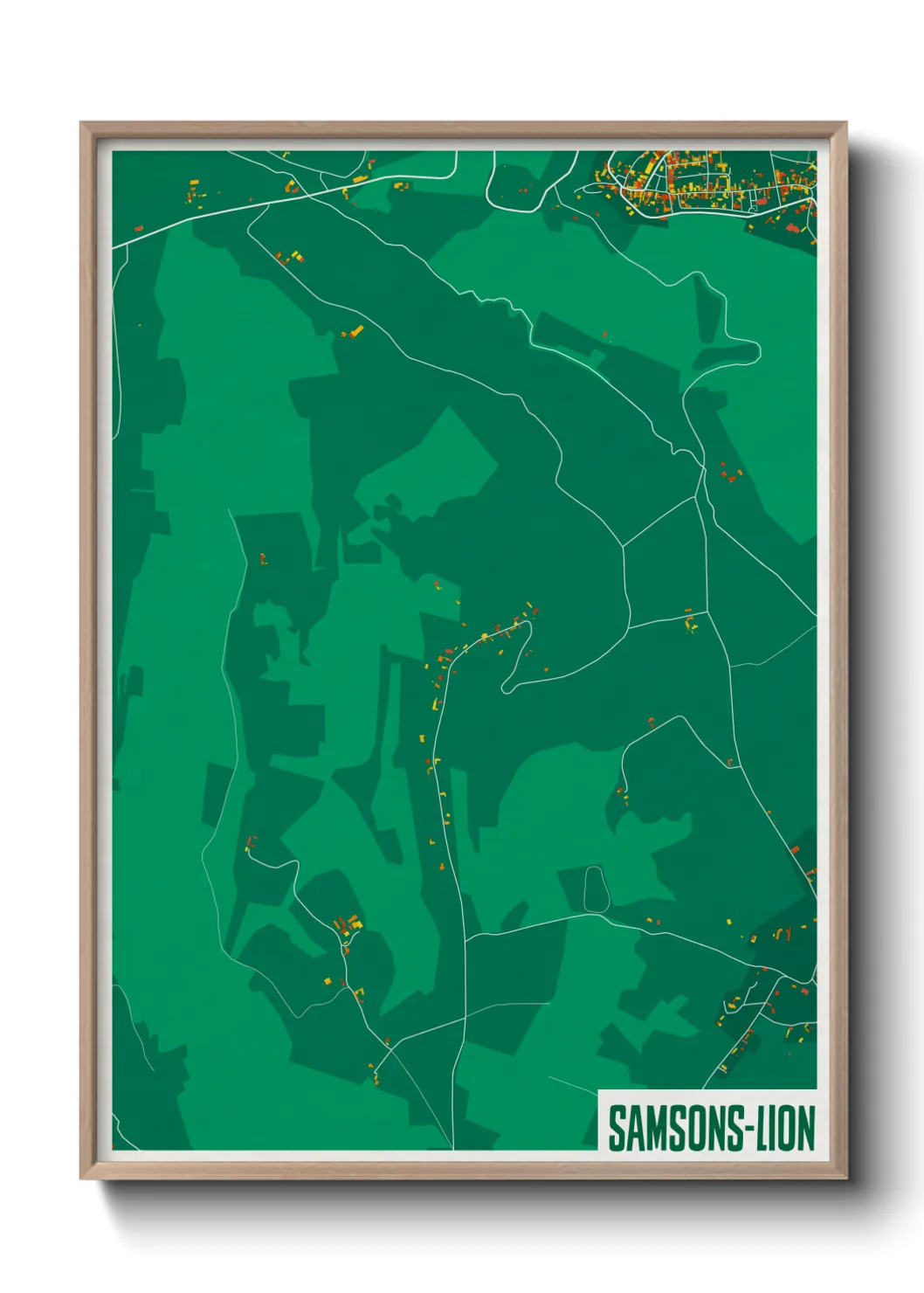 Une affiche de carte sur Samsons-Lion