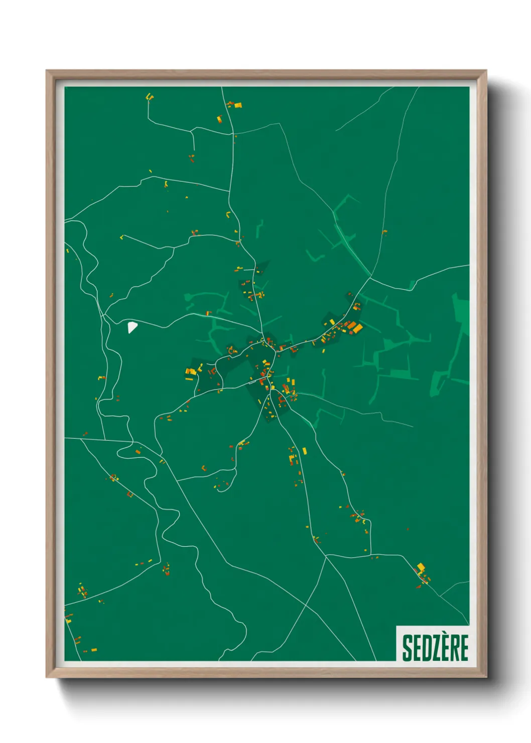 Une affiche de carte sur Sedzère