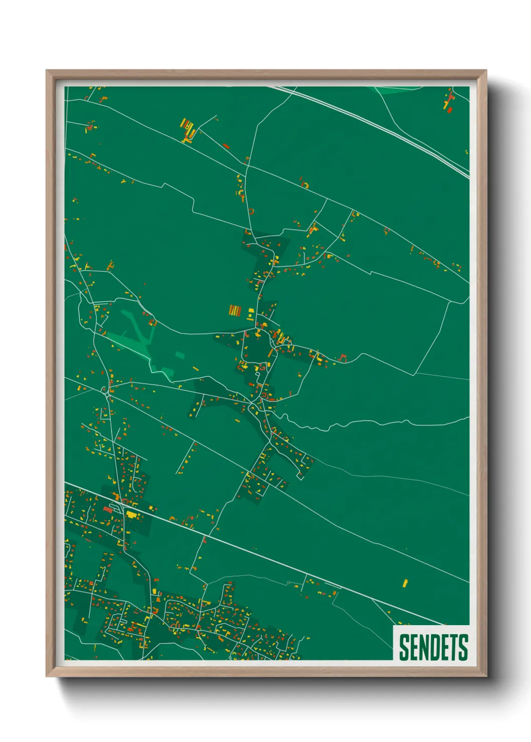 Une affiche de carte sur Sendets