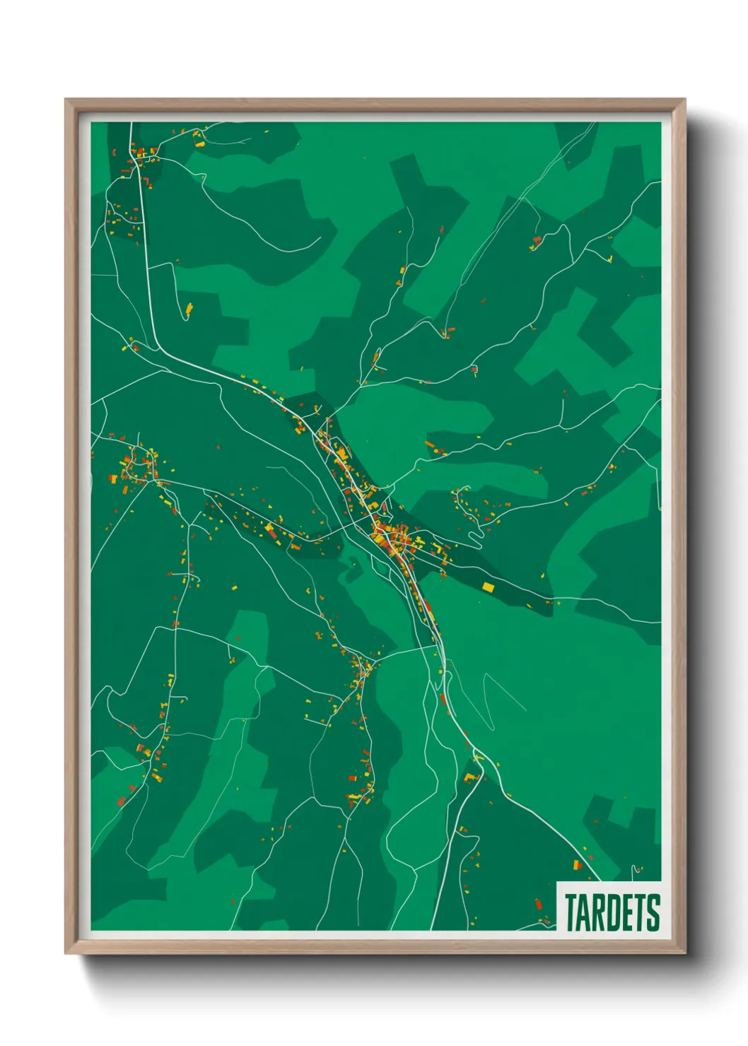 Une affiche de carte sur Tardets