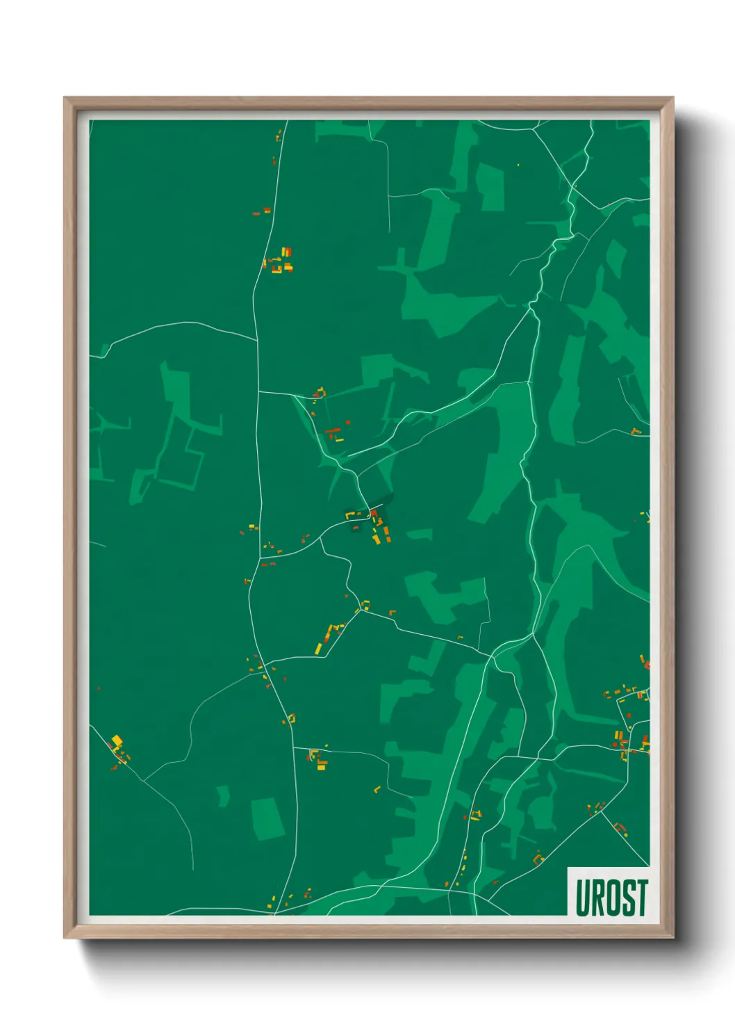 Une affiche de carte sur Urost