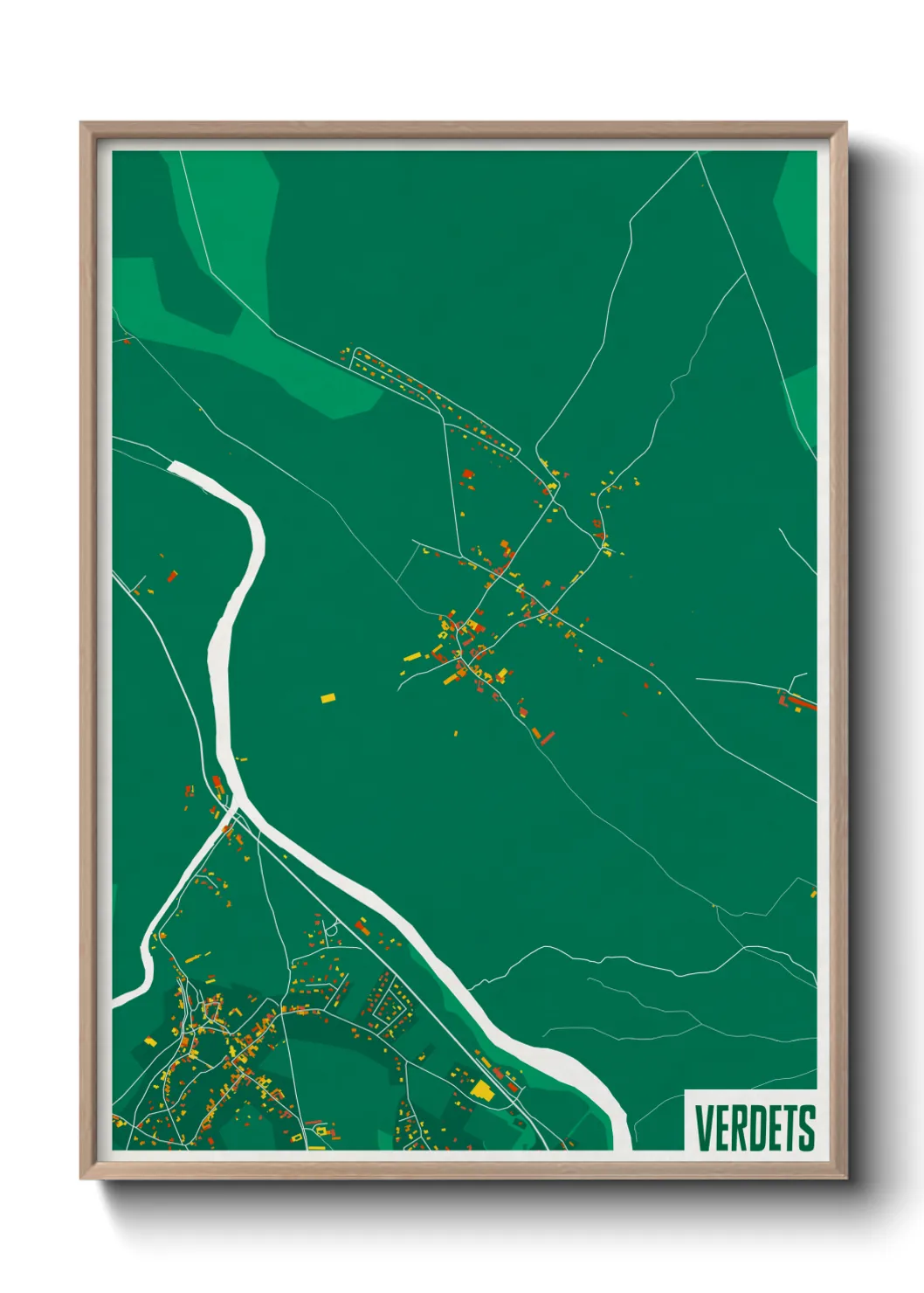 Une affiche de carte sur Verdets