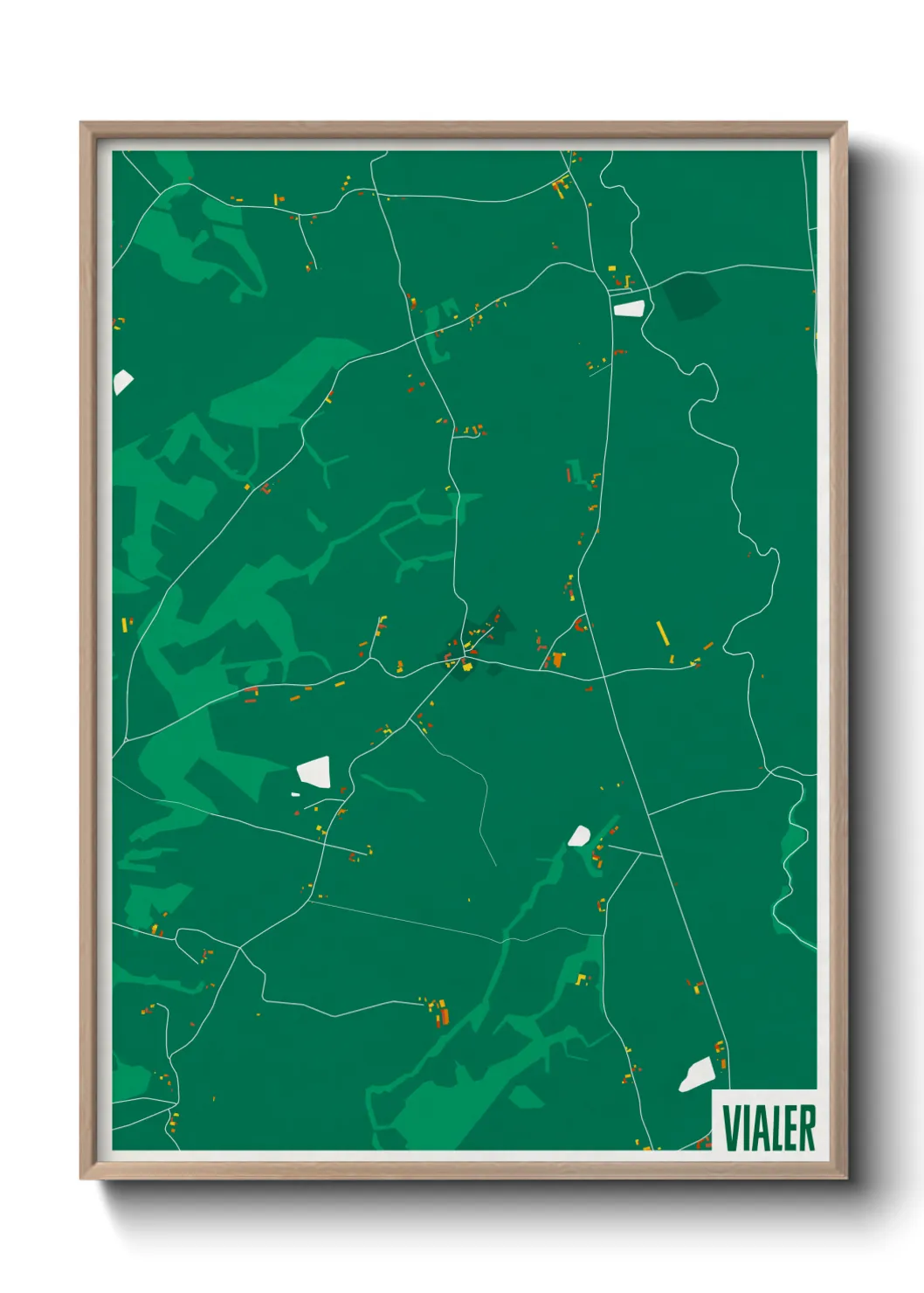 Une affiche de carte sur Vialer