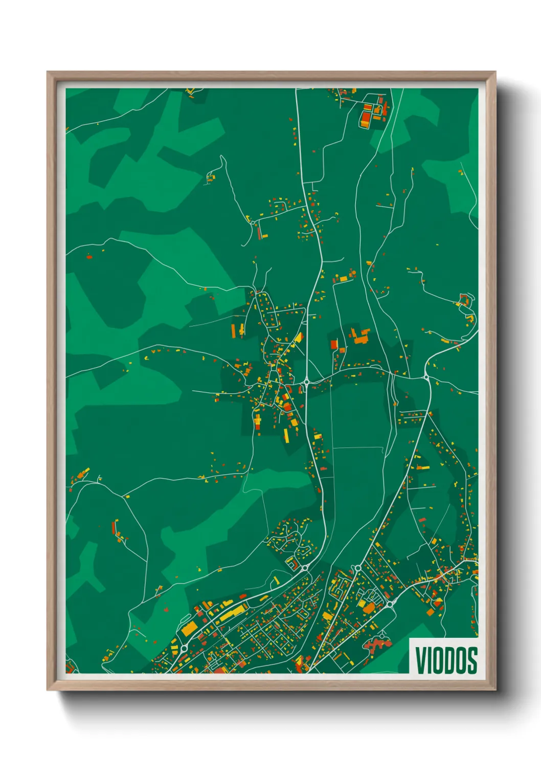 Une affiche de carte sur Viodos