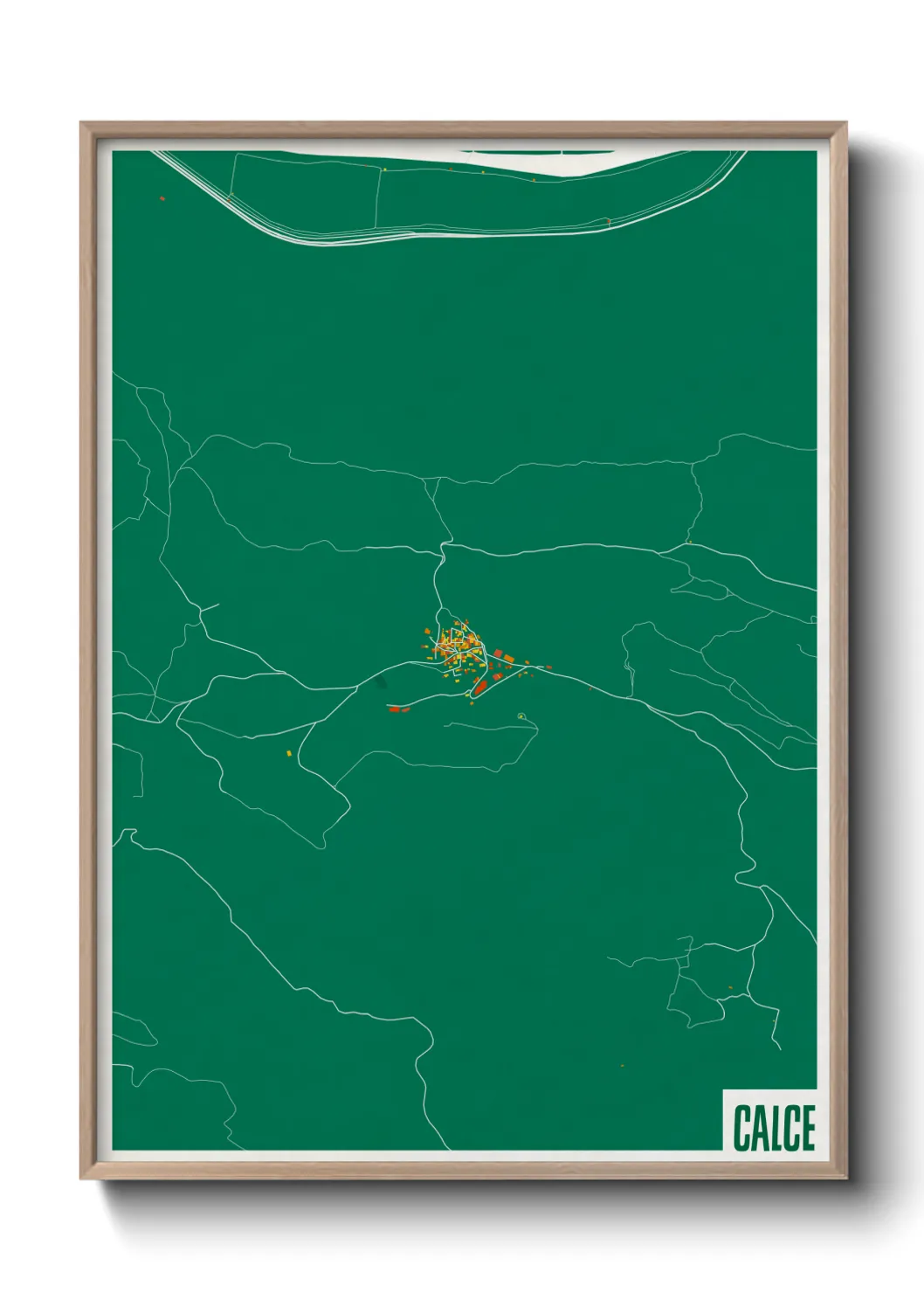 Une affiche de carte sur Calce