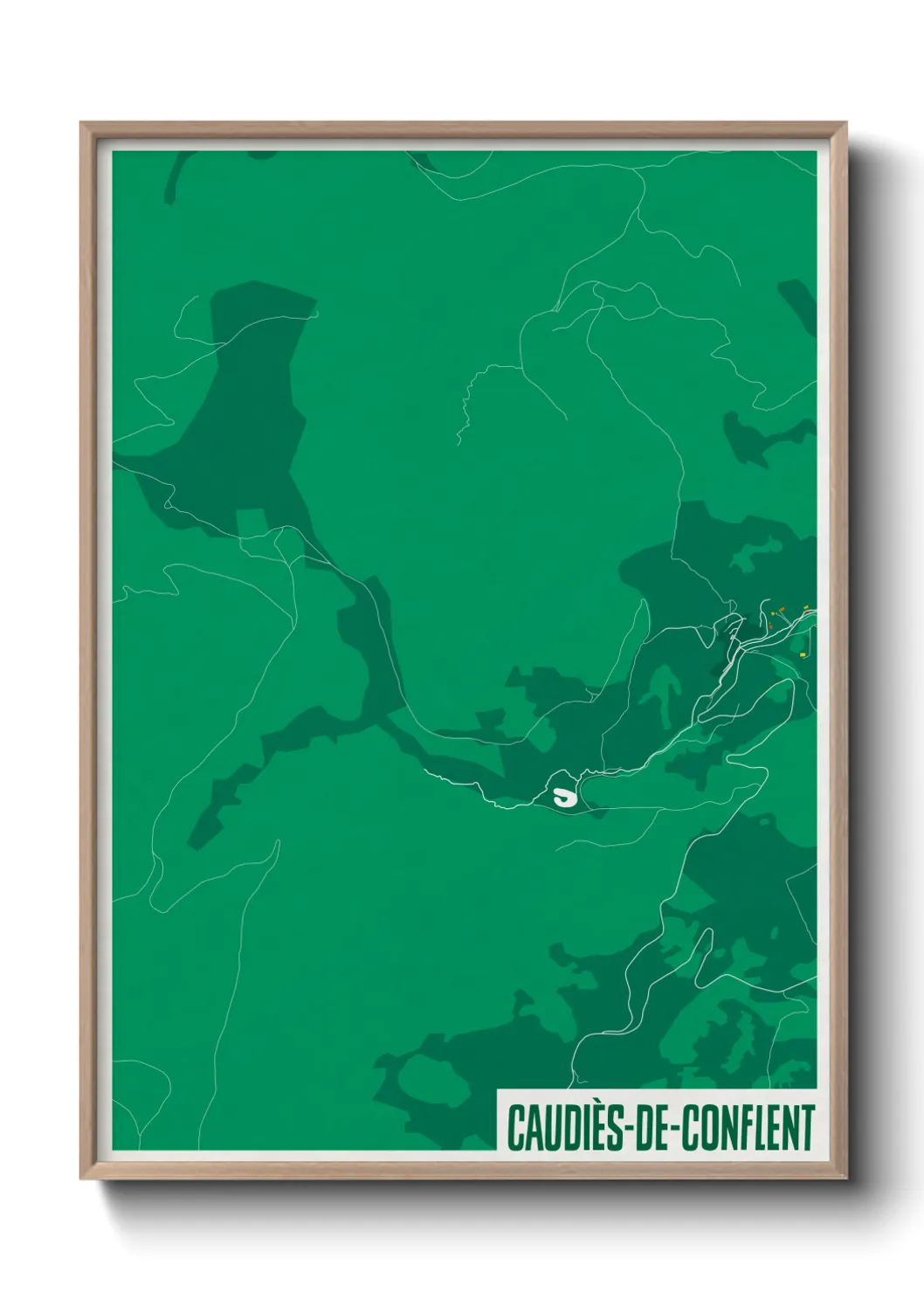 Une affiche de carte sur Caudiès-de-Conflent