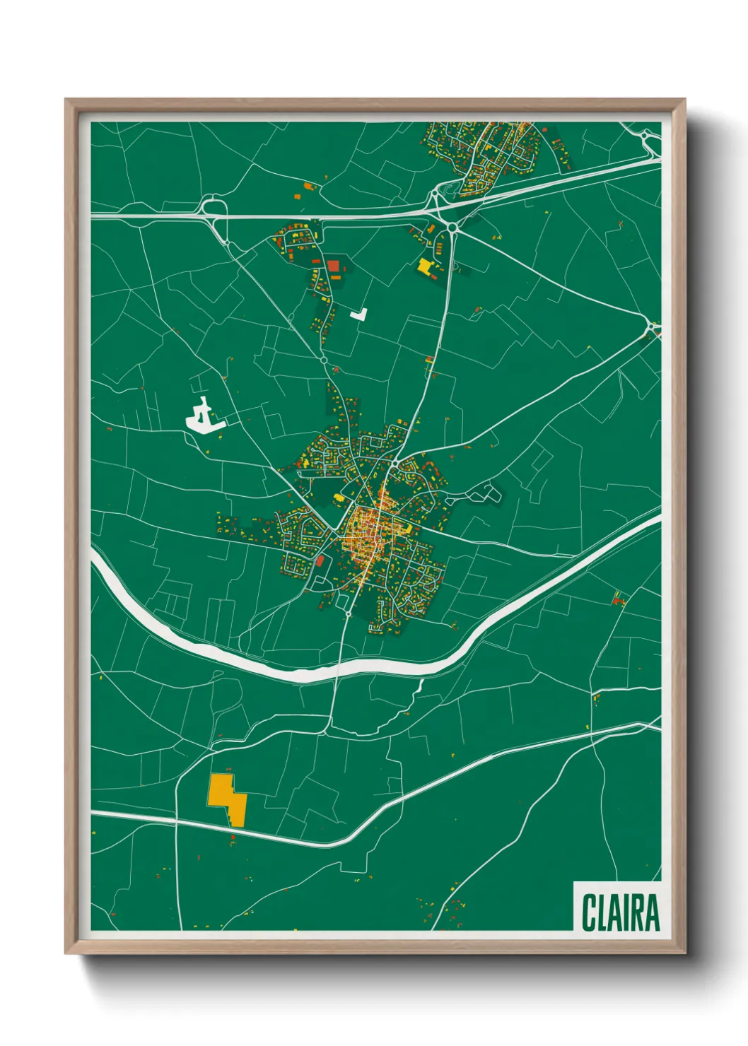 Une affiche de carte sur Claira