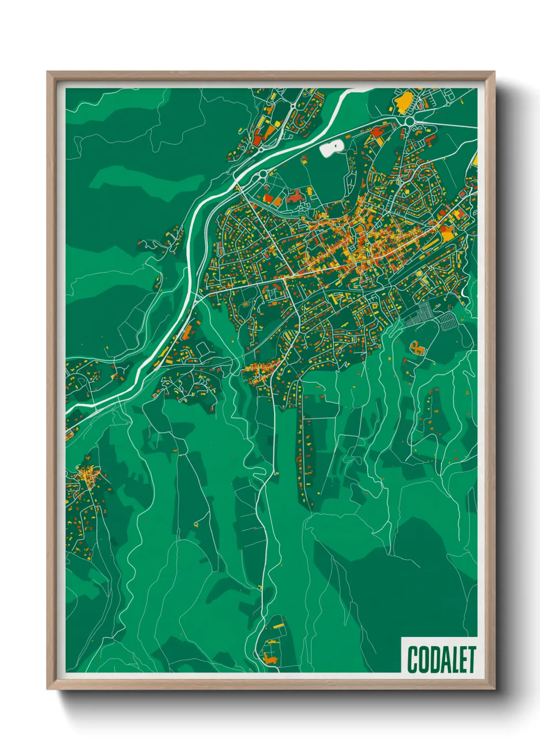 Une affiche de carte sur Codalet