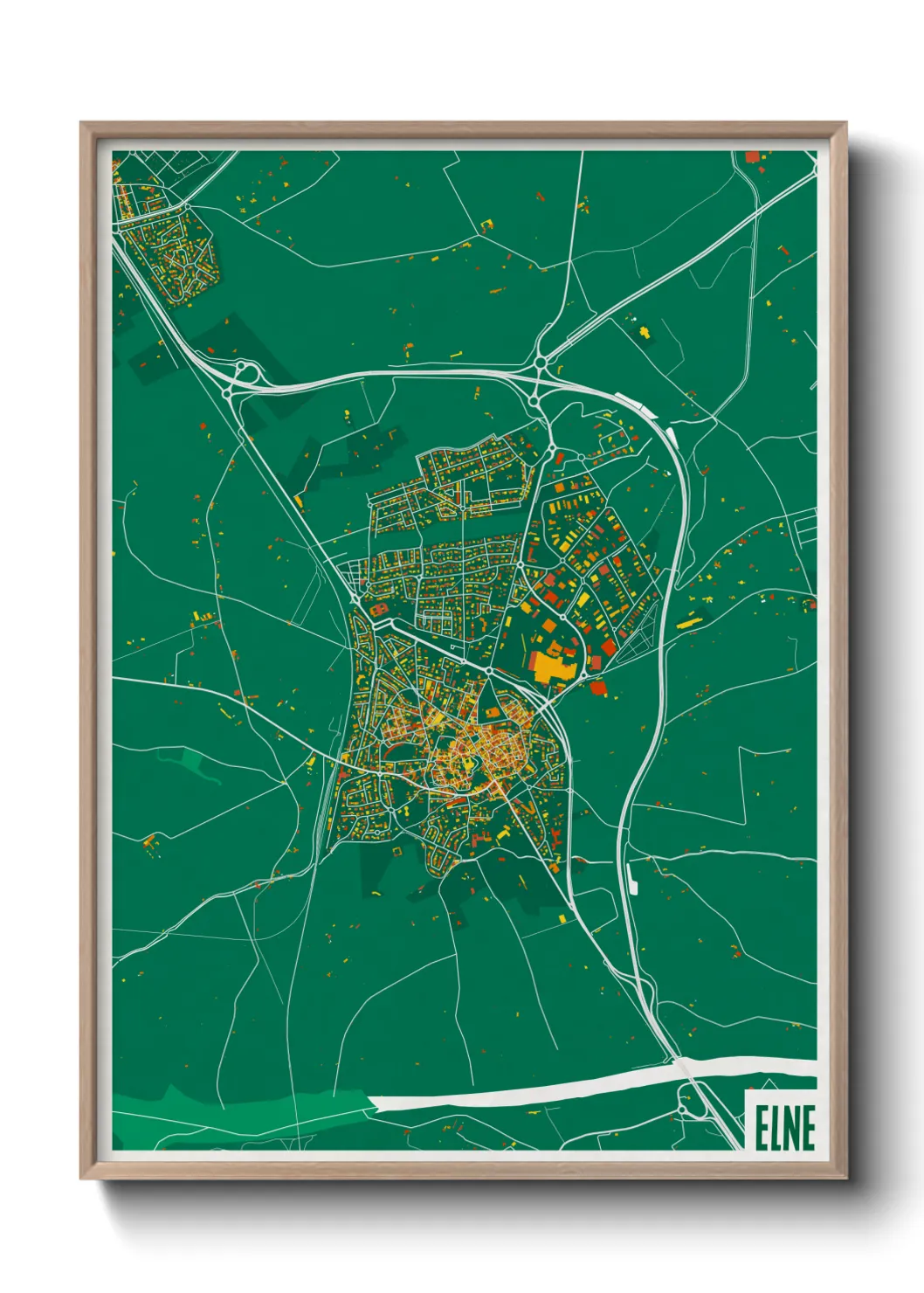 Une affiche de carte sur Elne