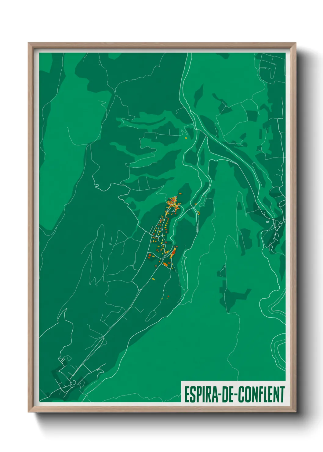 Une affiche de carte sur Espira-de-Conflent