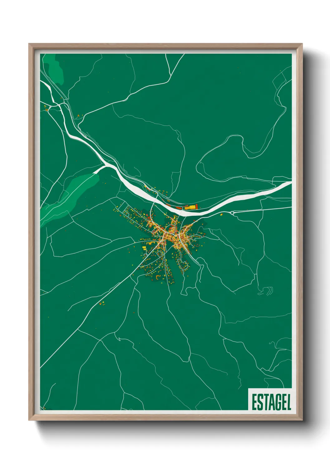 Une affiche de carte sur Estagel