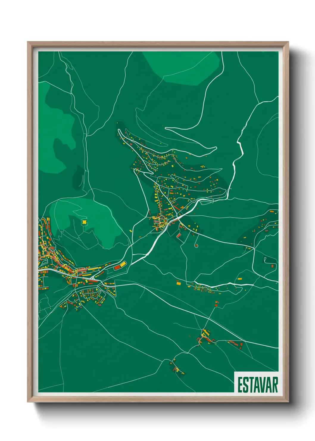 Une affiche de carte sur Estavar