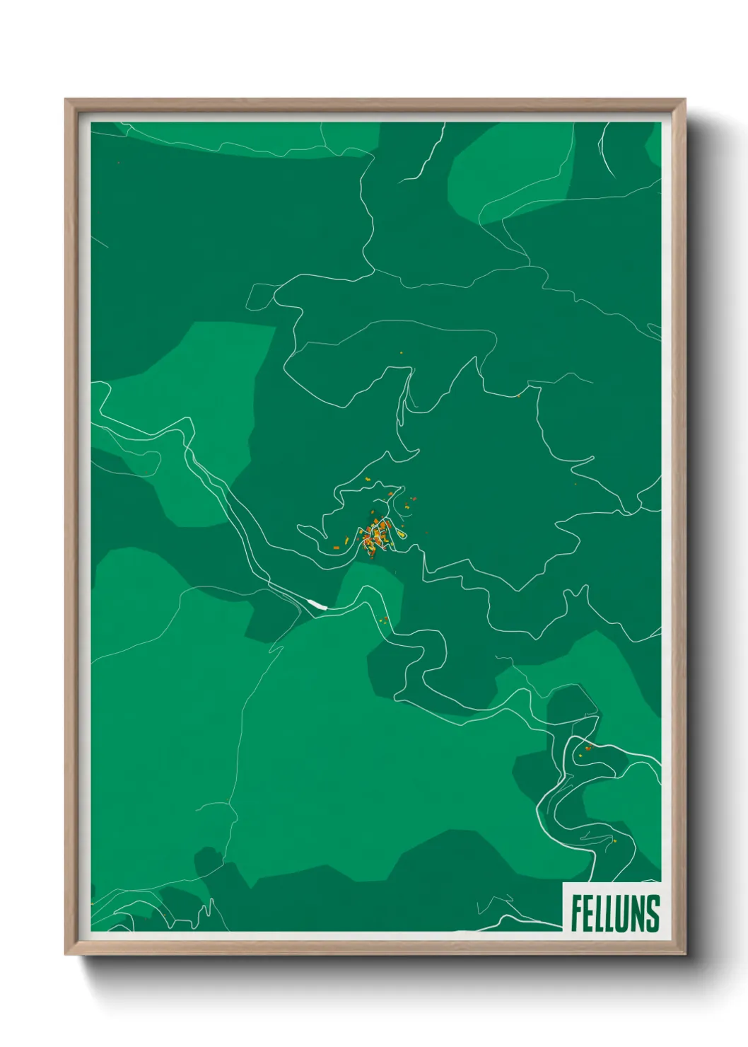 Une affiche de carte sur Felluns